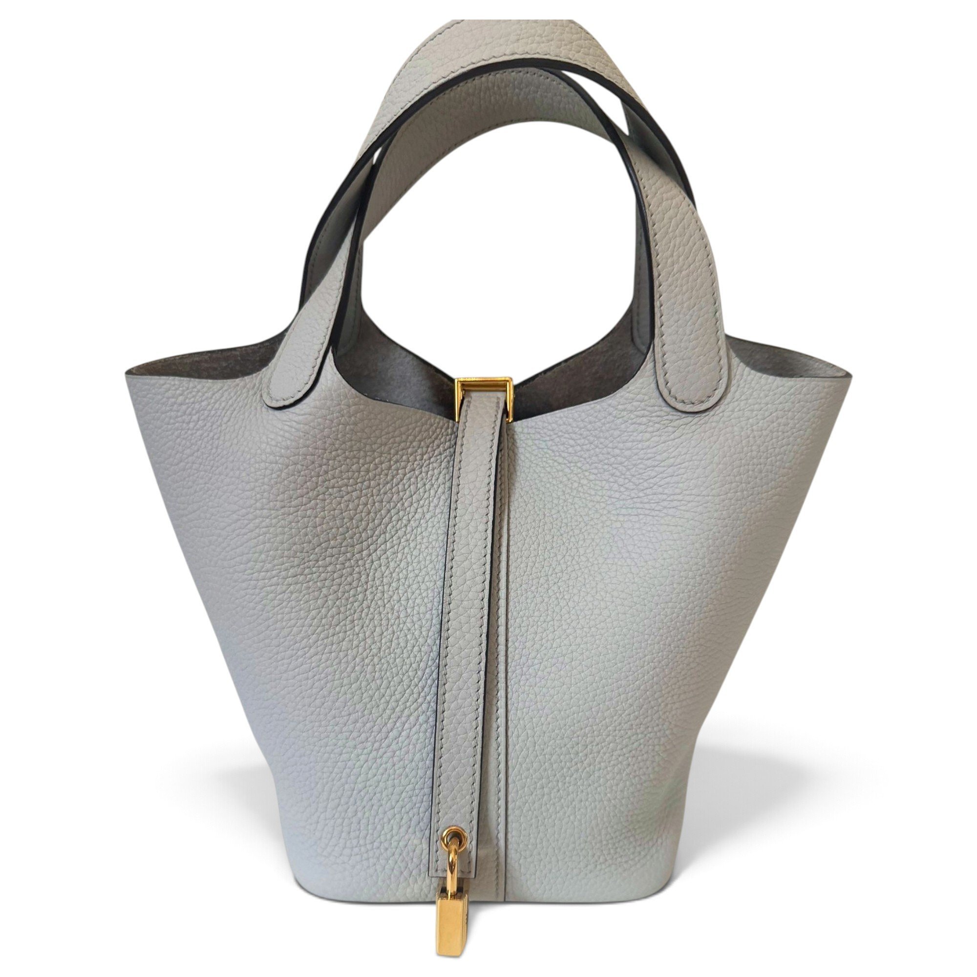 Picotin leather tote