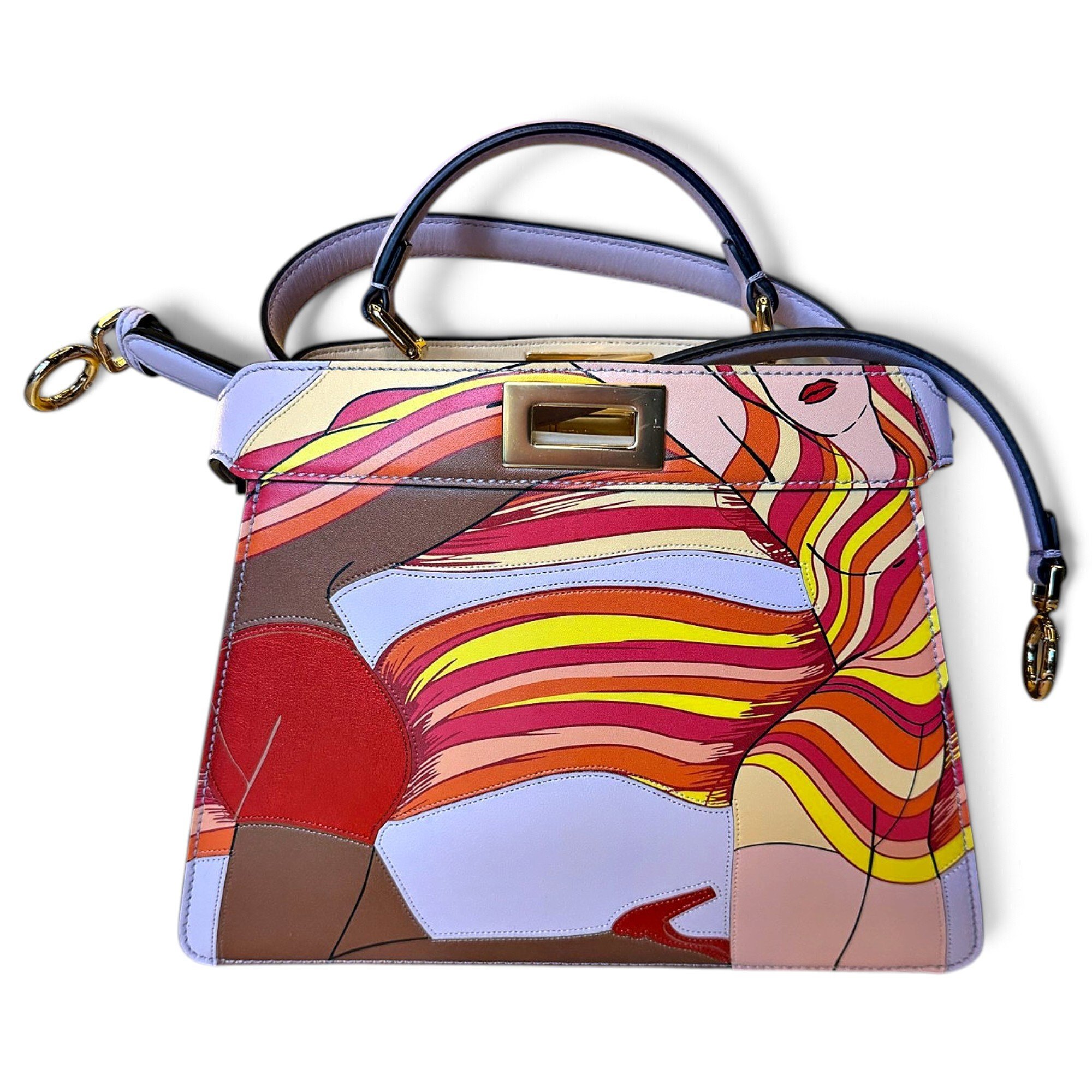 Peekaboo leather handbag