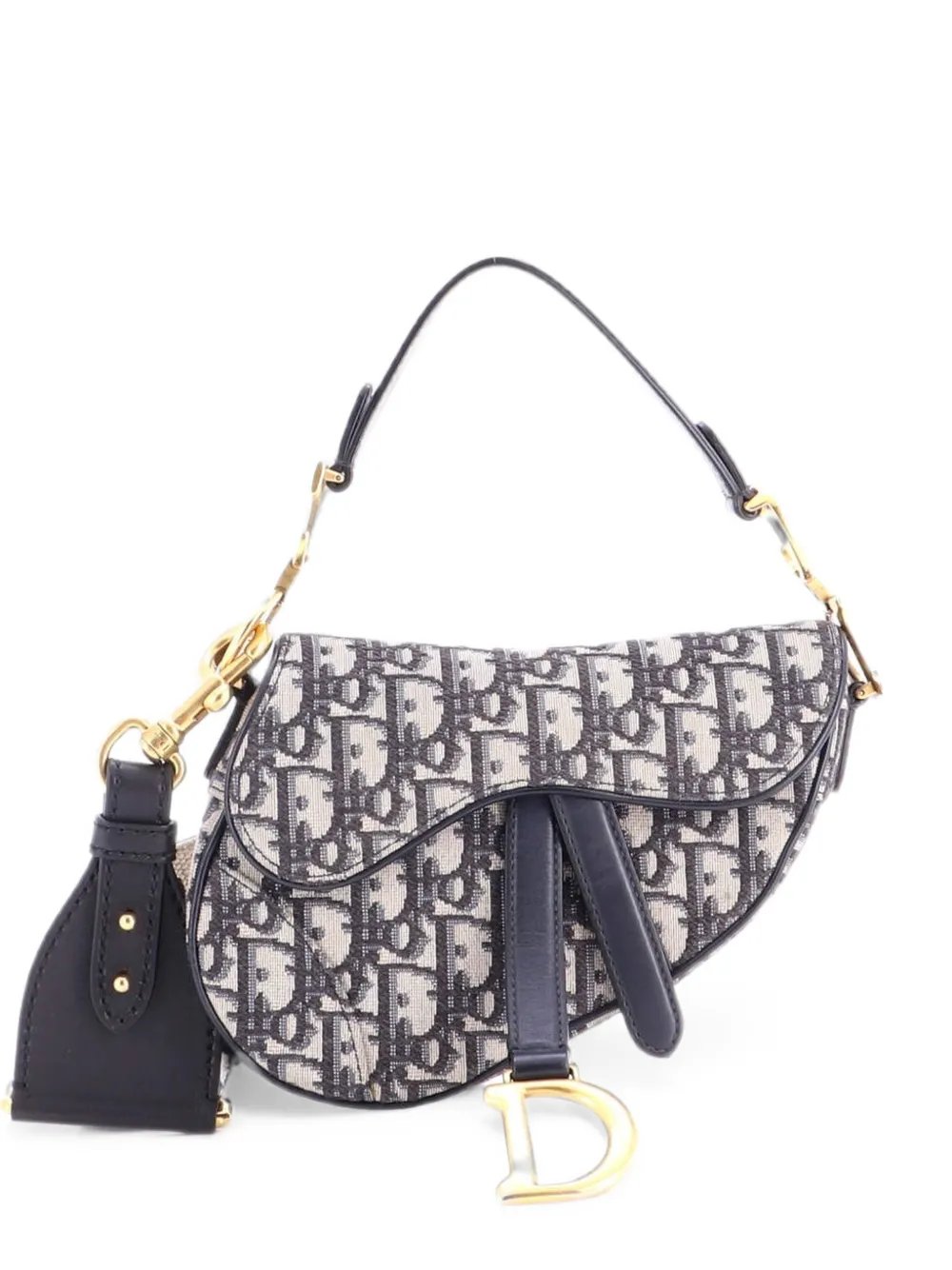 Dior Saddle Handbag with Strap Oblique Canvas Mini shoulder bag