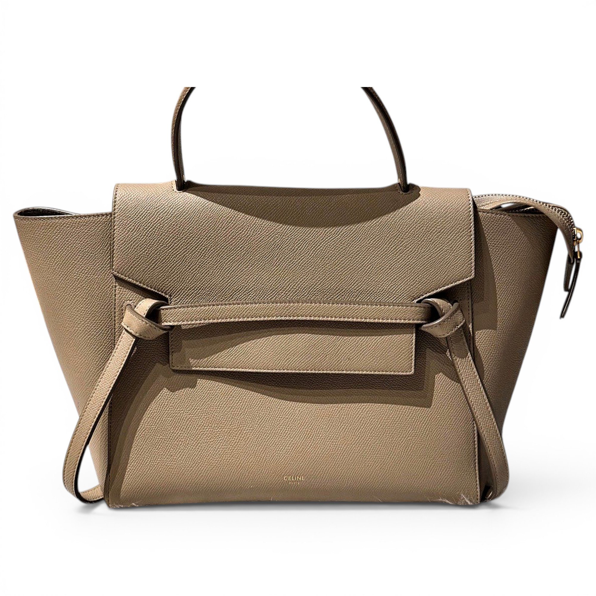 Belt leather handbag