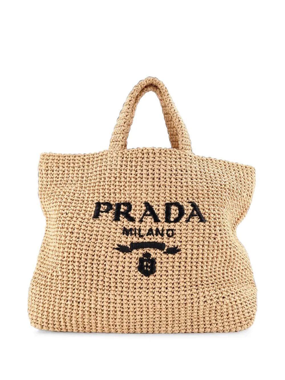 Logo Raffia Large tote bag