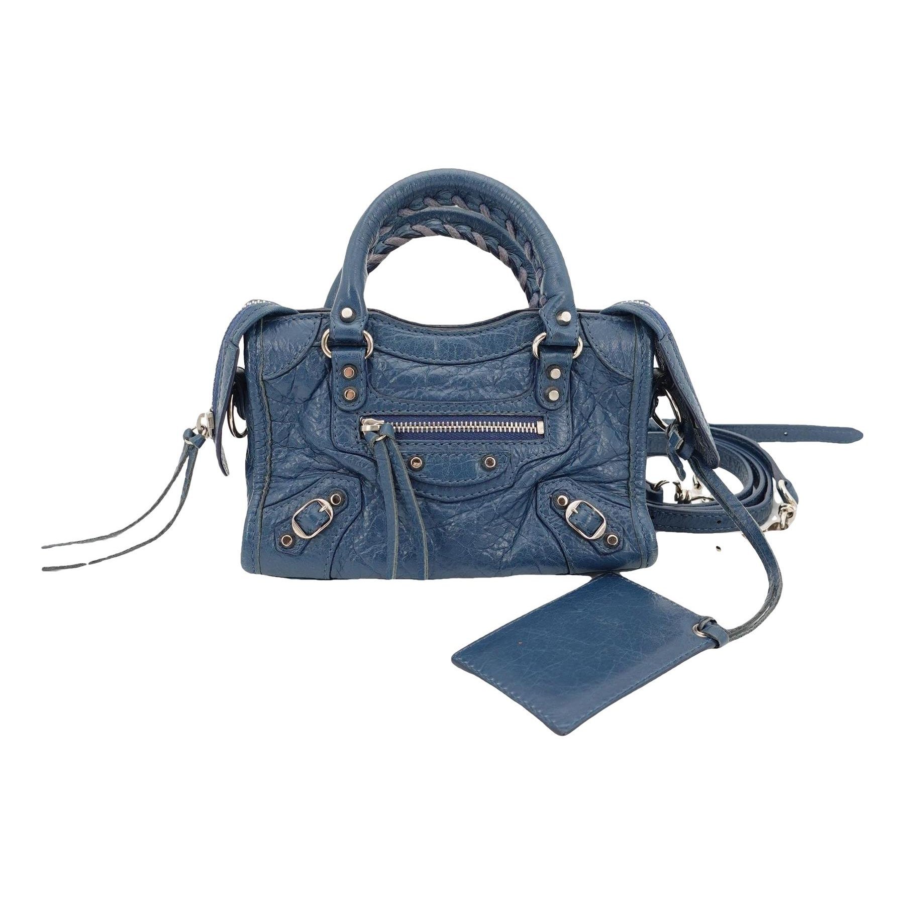 City leather handbag