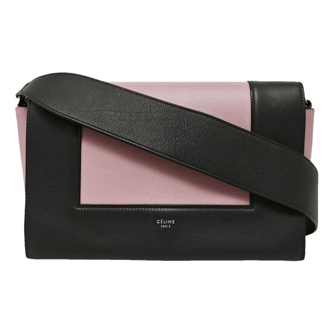 Frame leather handbag