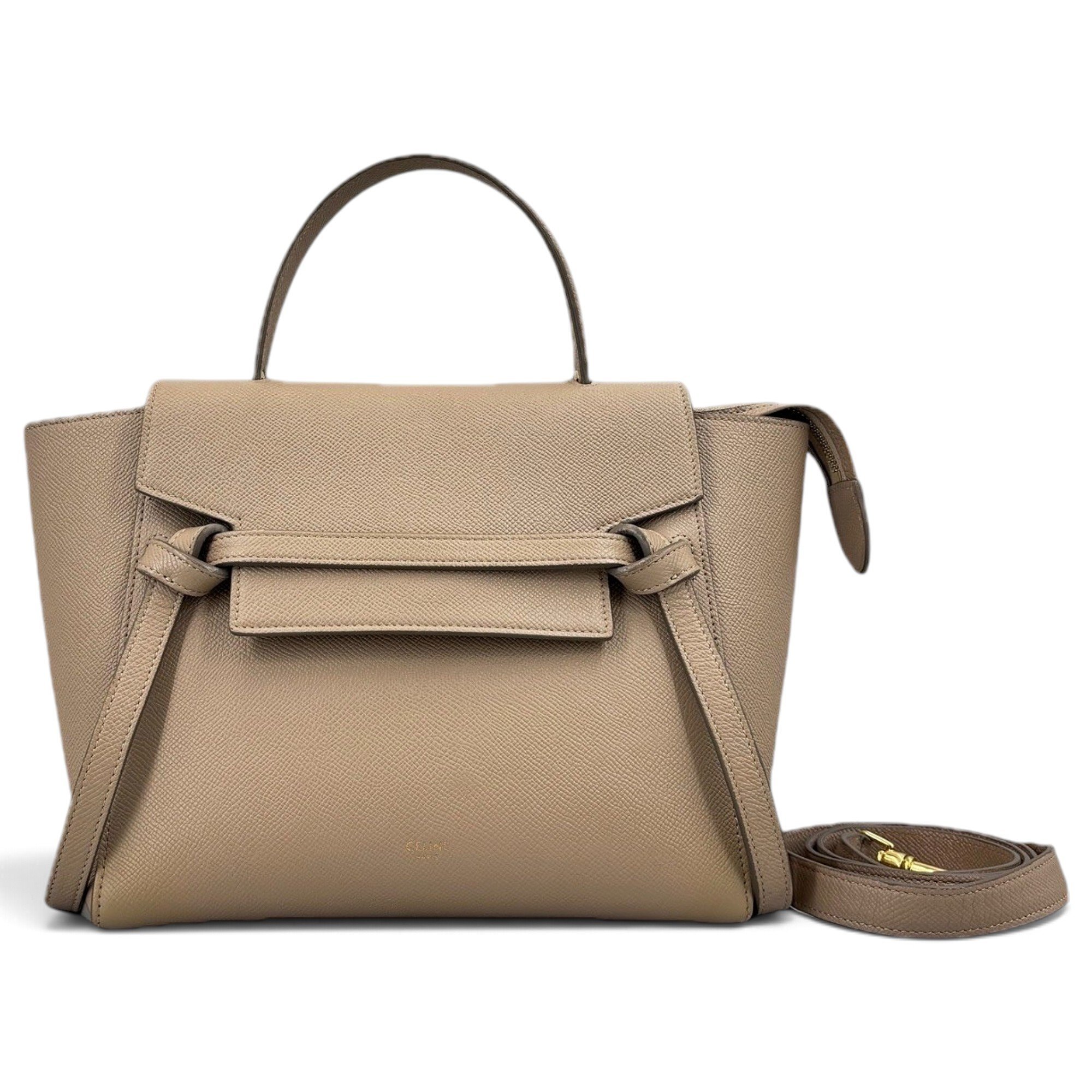 Belt leather handbag