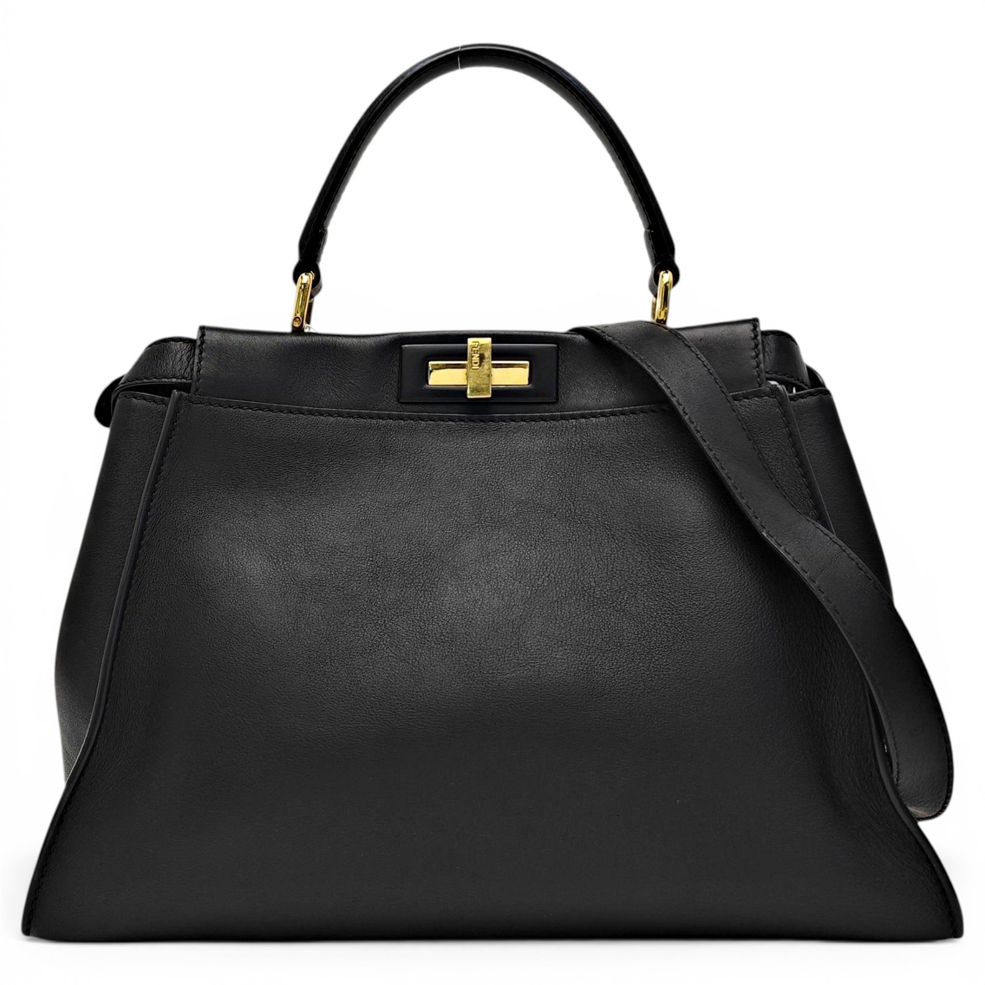 Peekaboo leather handbag