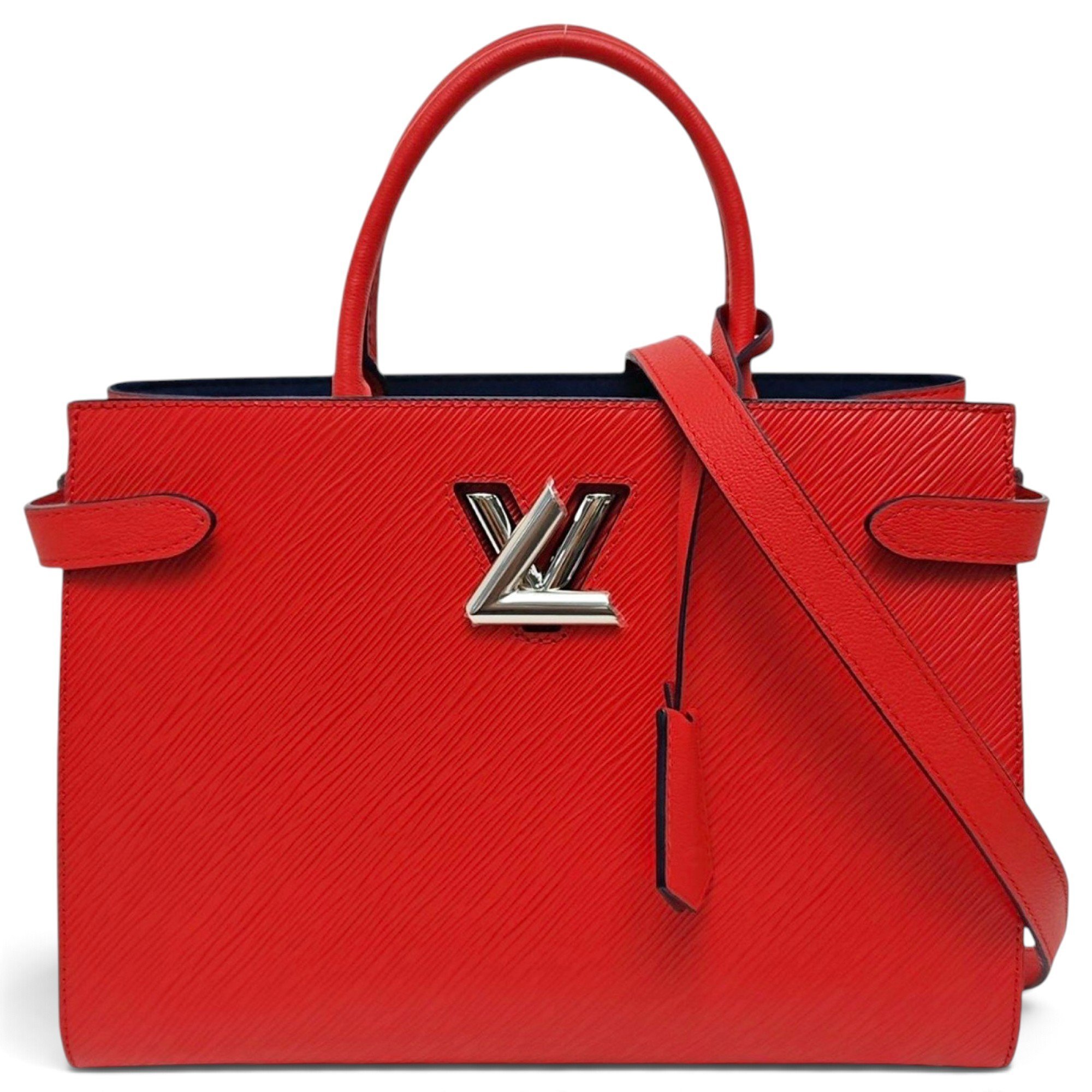 Twist leather tote
