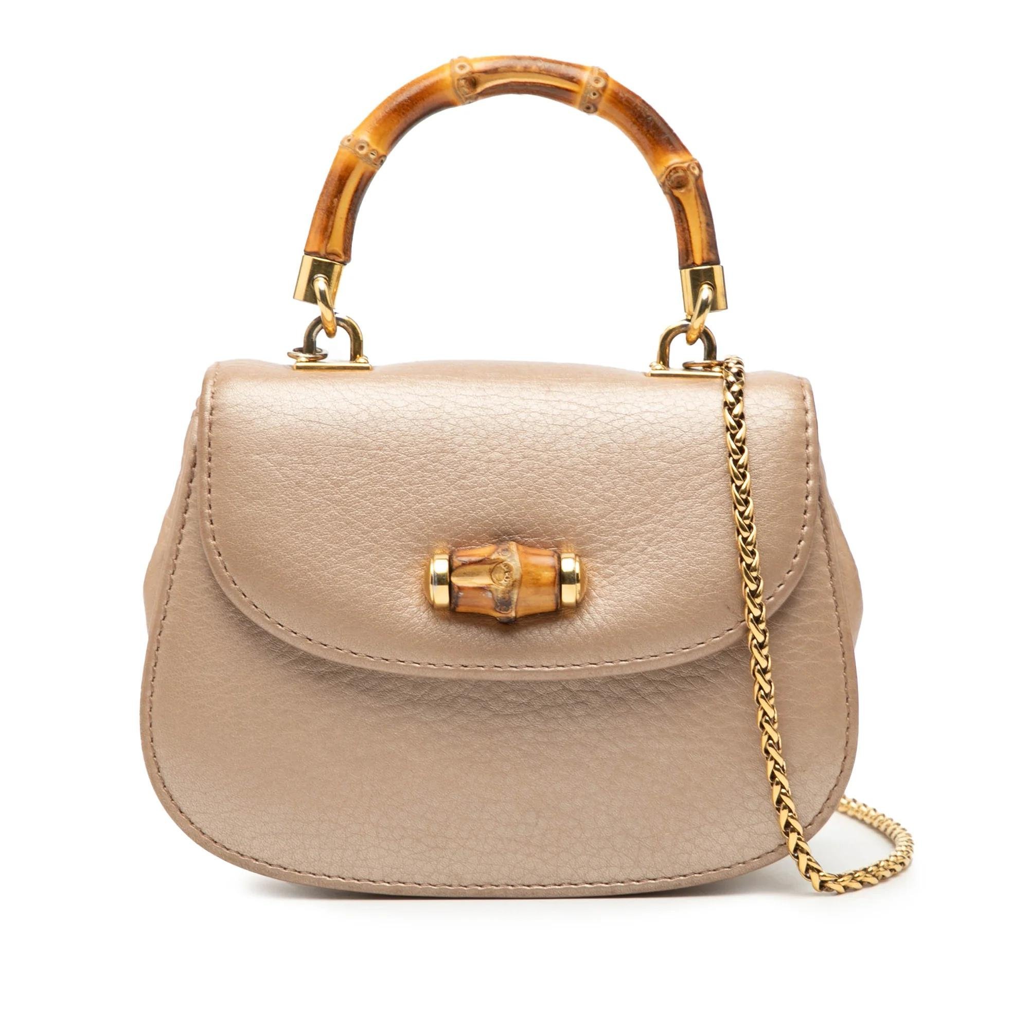 Bamboo pony-style calfskin satchel