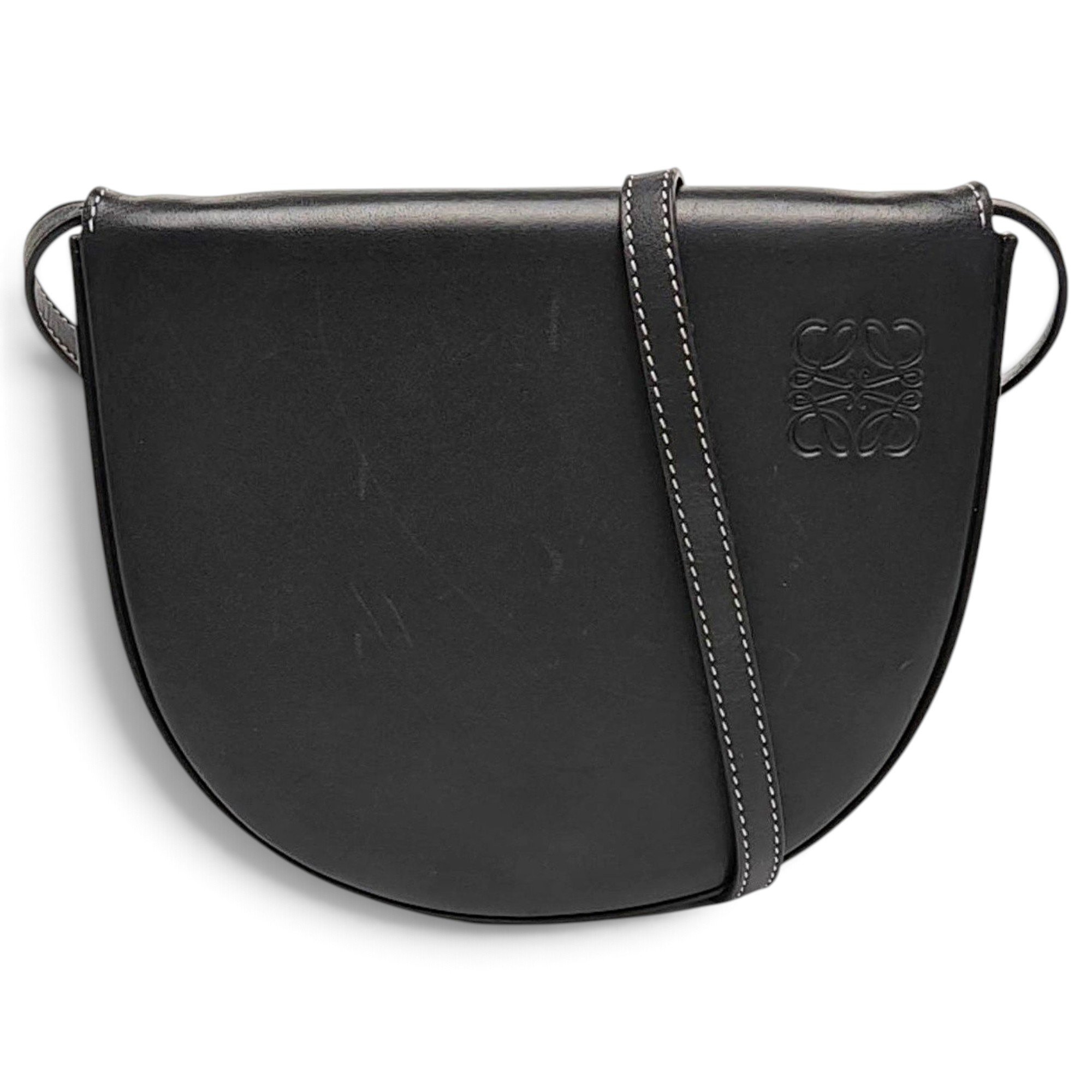 Heel leather handbag