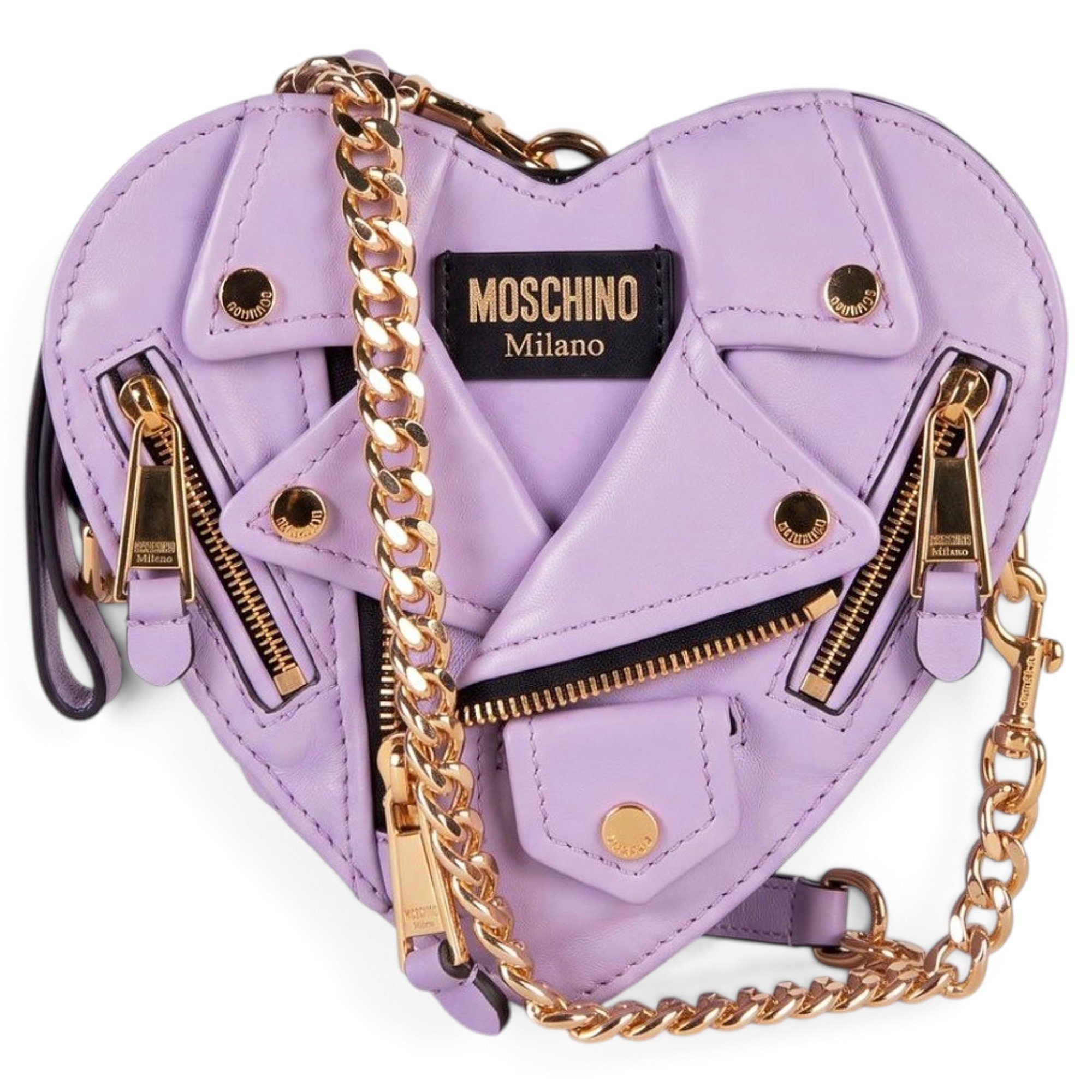 Biker leather handbag