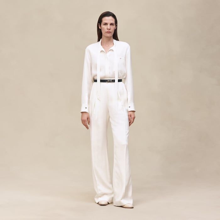 Blanc Cassé Silk Pants