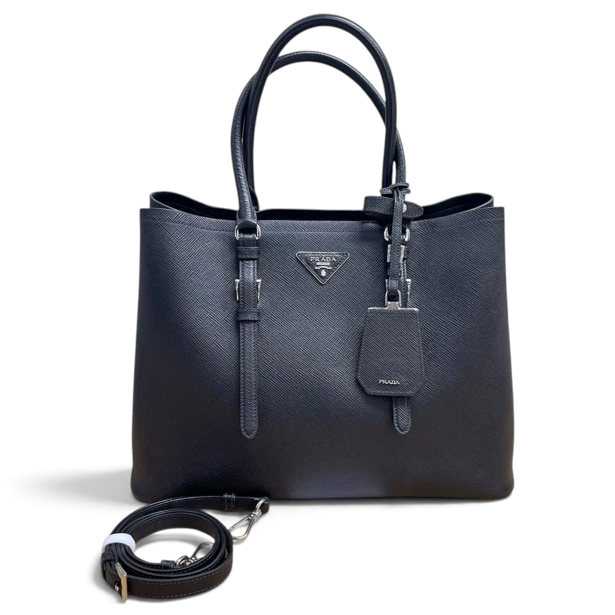 Double leather tote