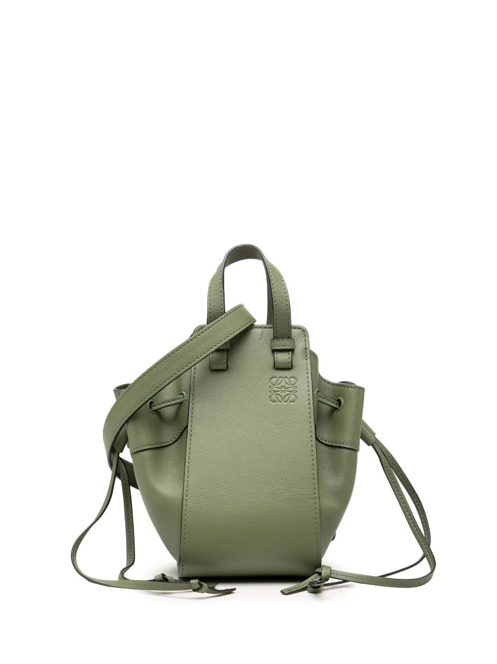 2021 Mini Leather Drawstring Hammock Bag satchel