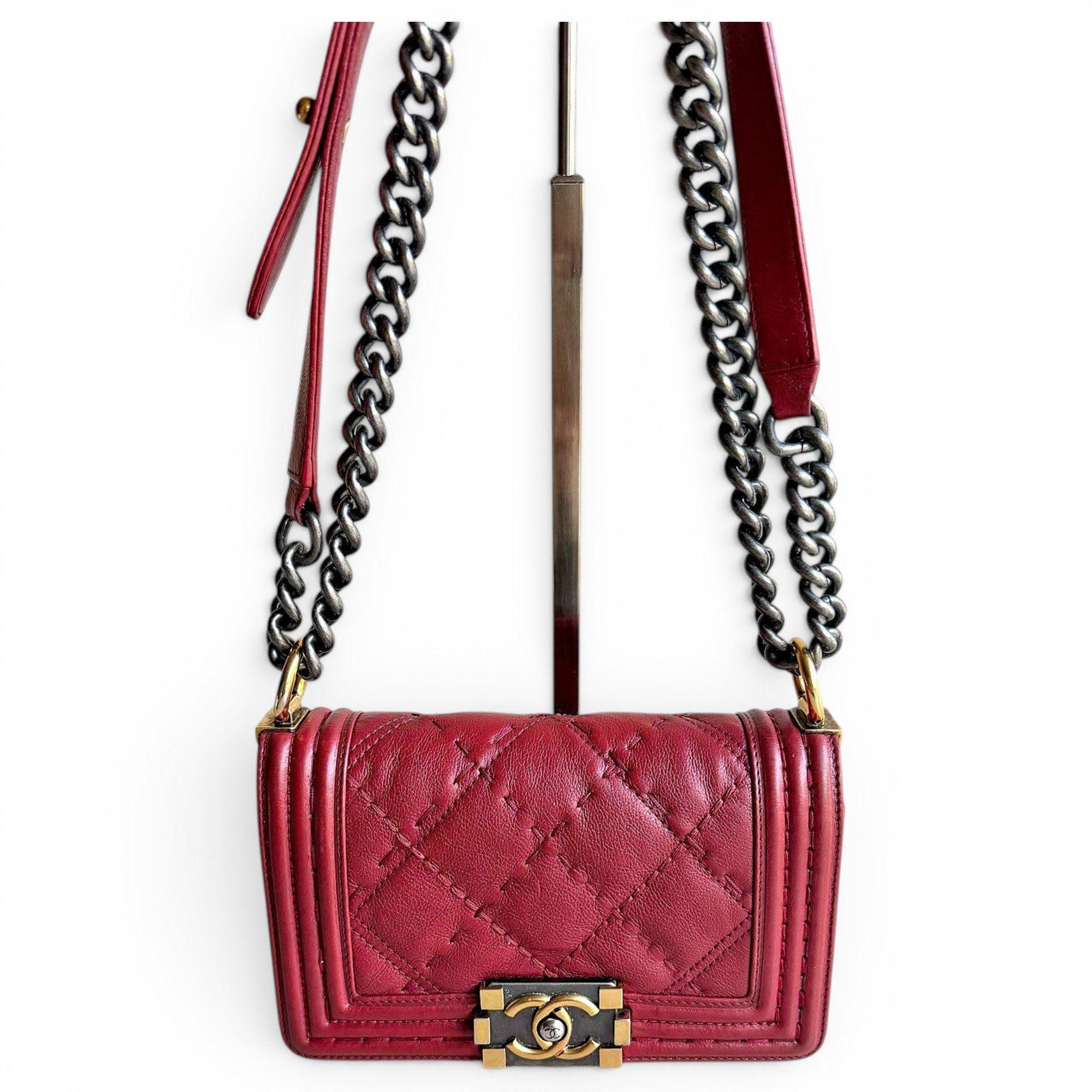 Boy leather crossbody bag