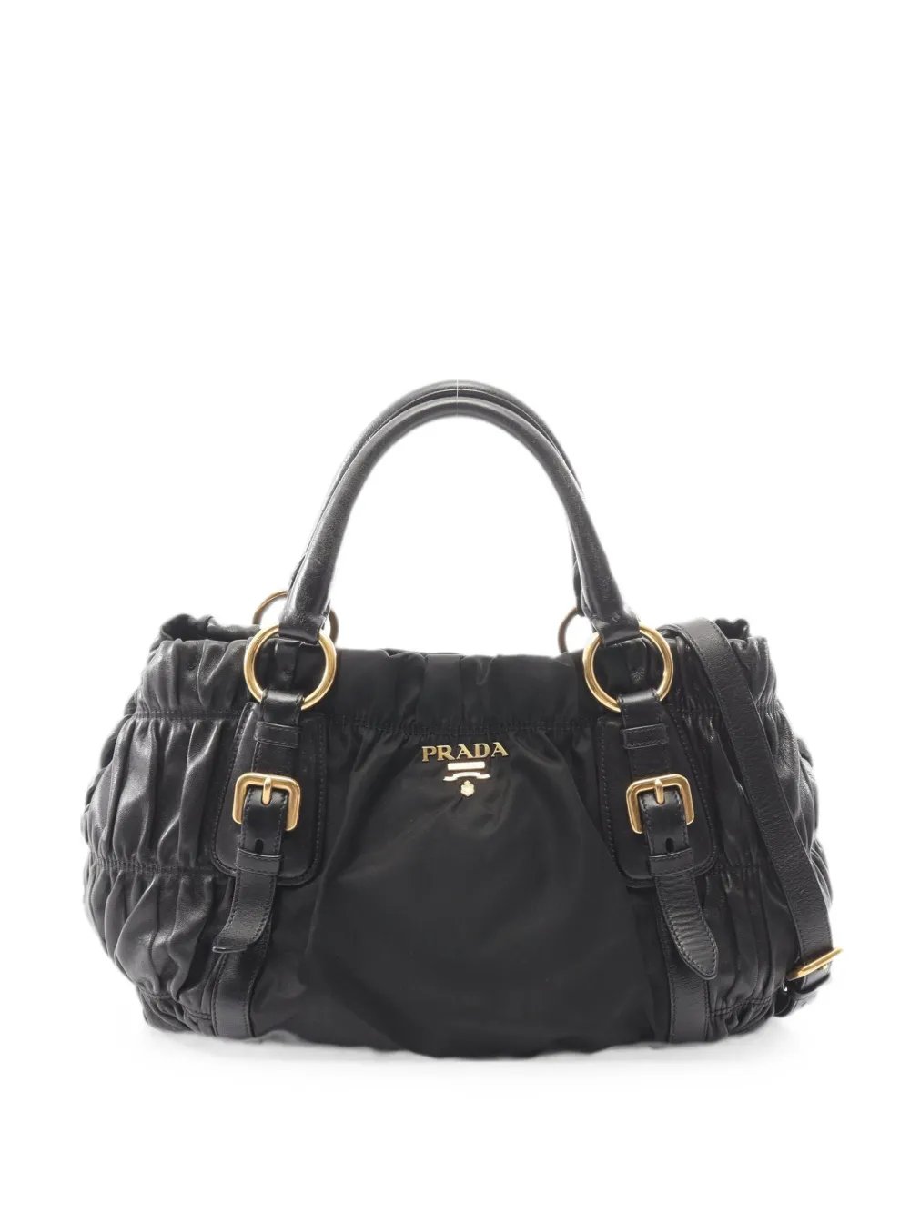 2000s Gaufre buckled tote bag