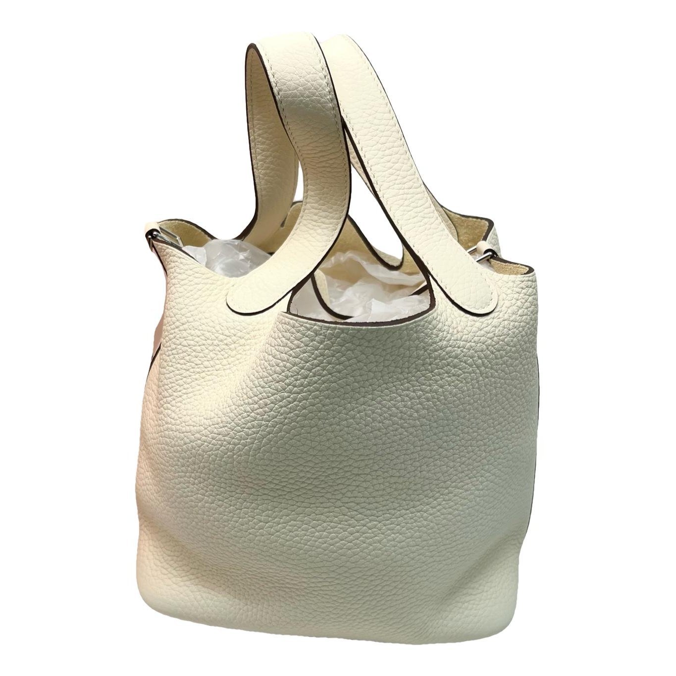 Picotin leather tote