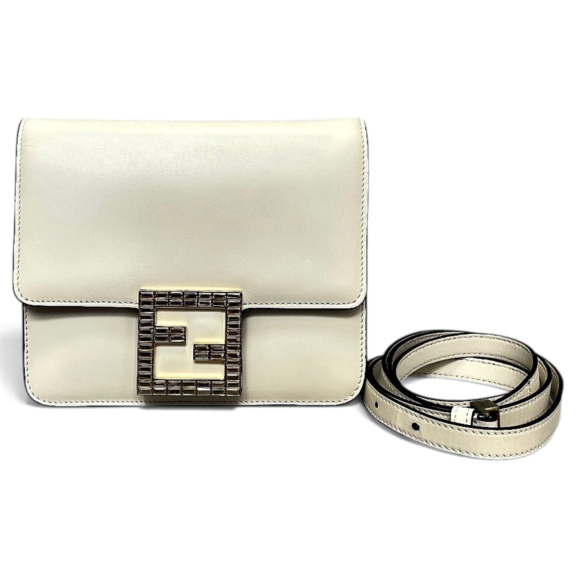 Baguette leather crossbody bag