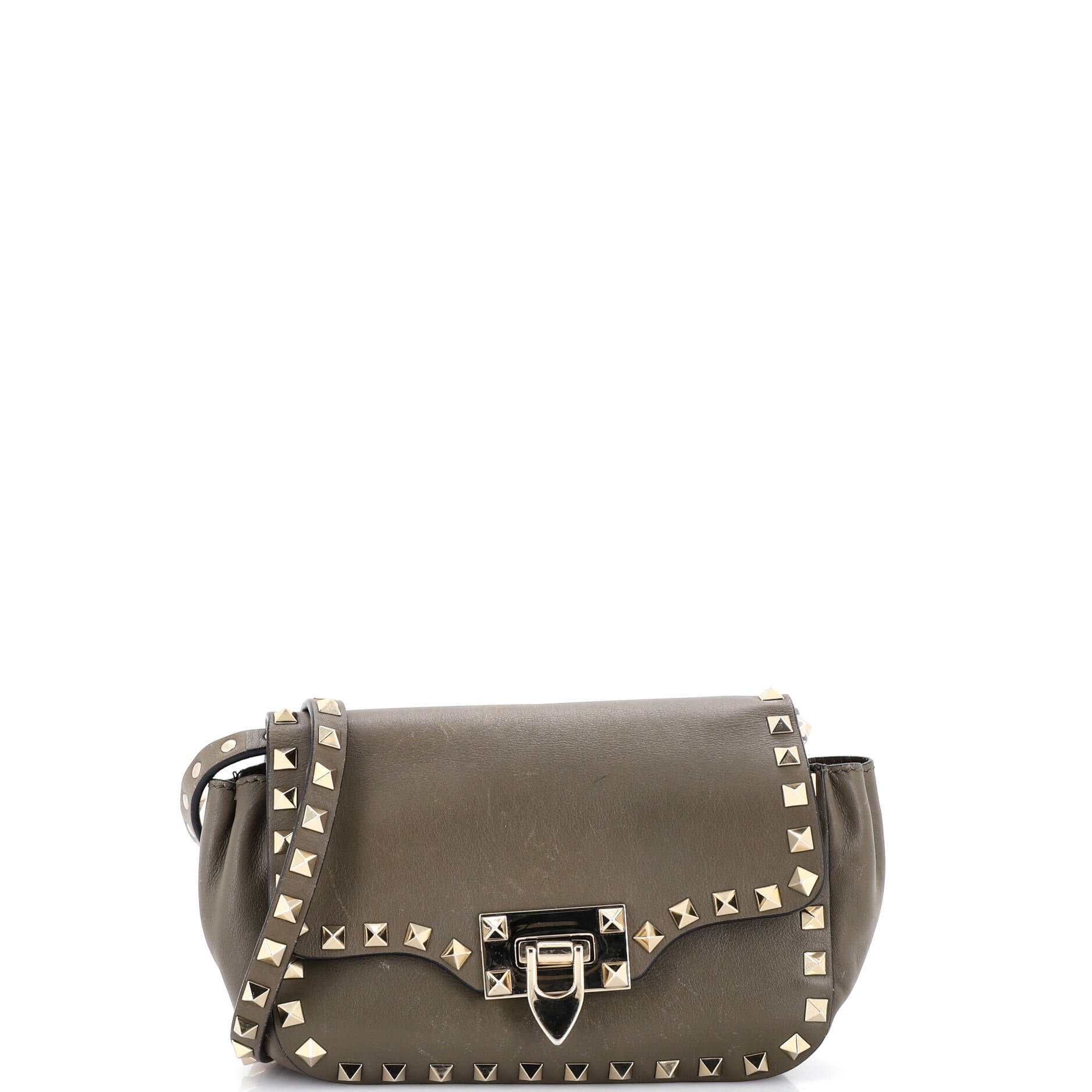 Rockstud Flip Lock Flap Bag Leather Mini
