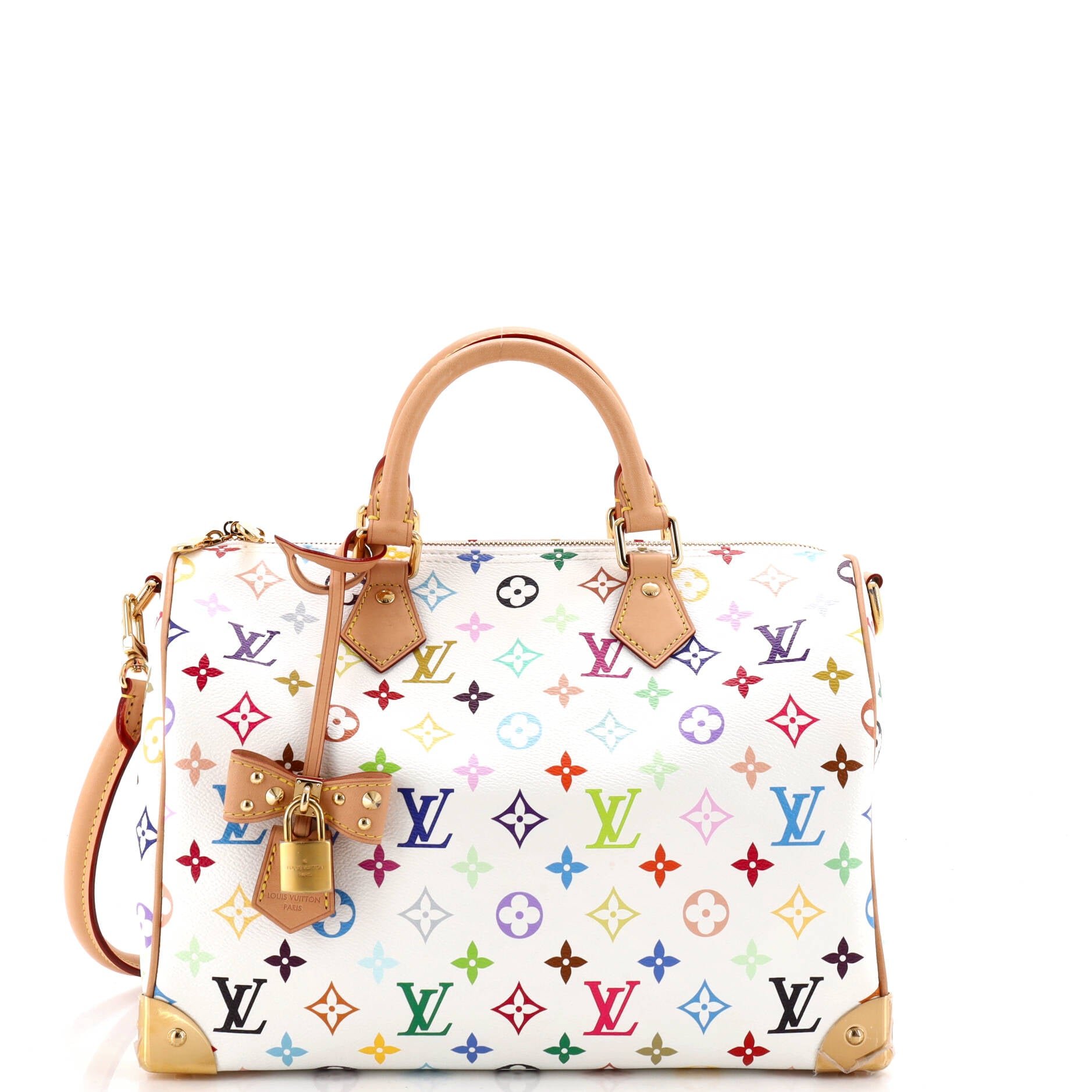 x Takashi Murakami Speedy Soft Bandouliere Bag Monogram Multicolor 30