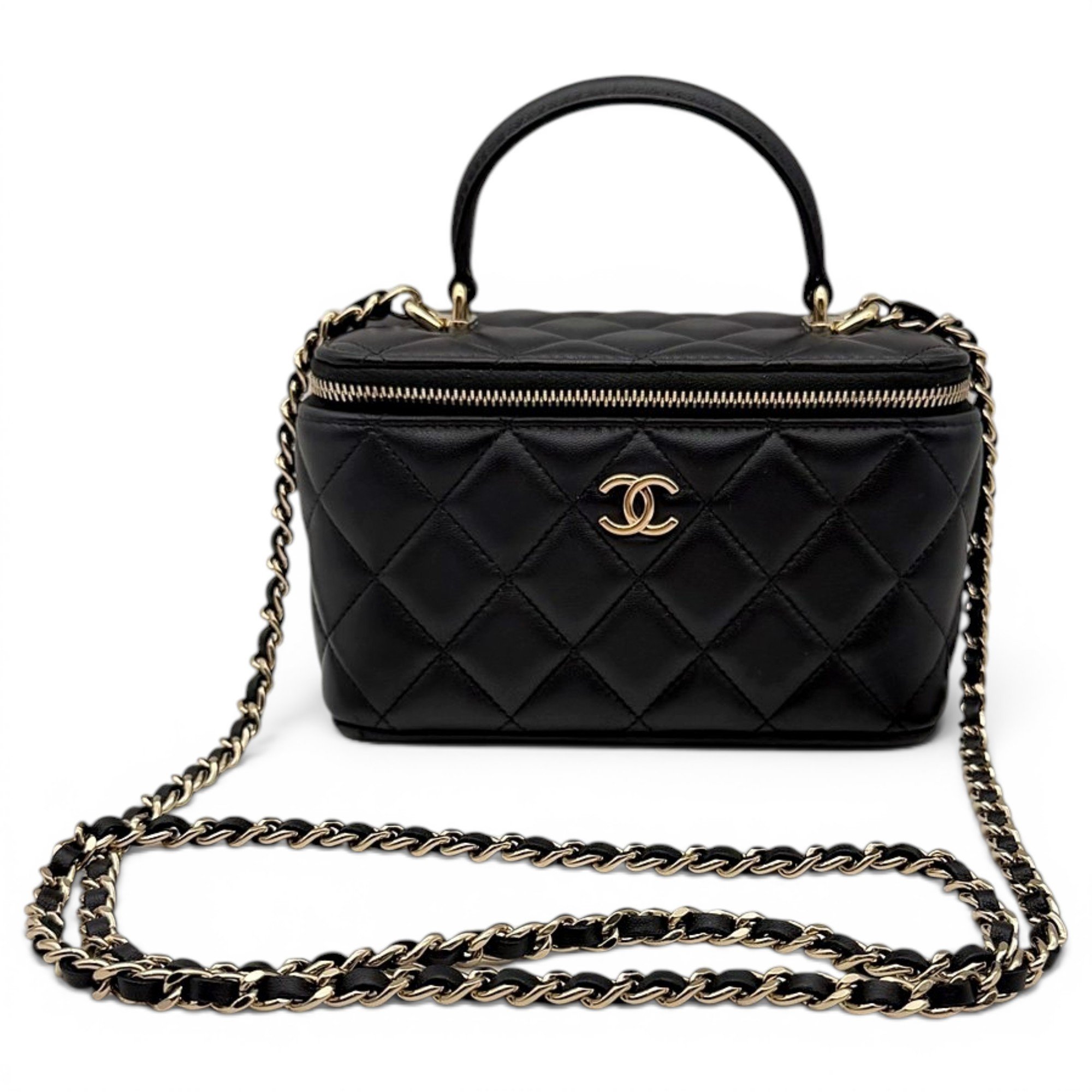 Trendy CC Vanity leather handbag