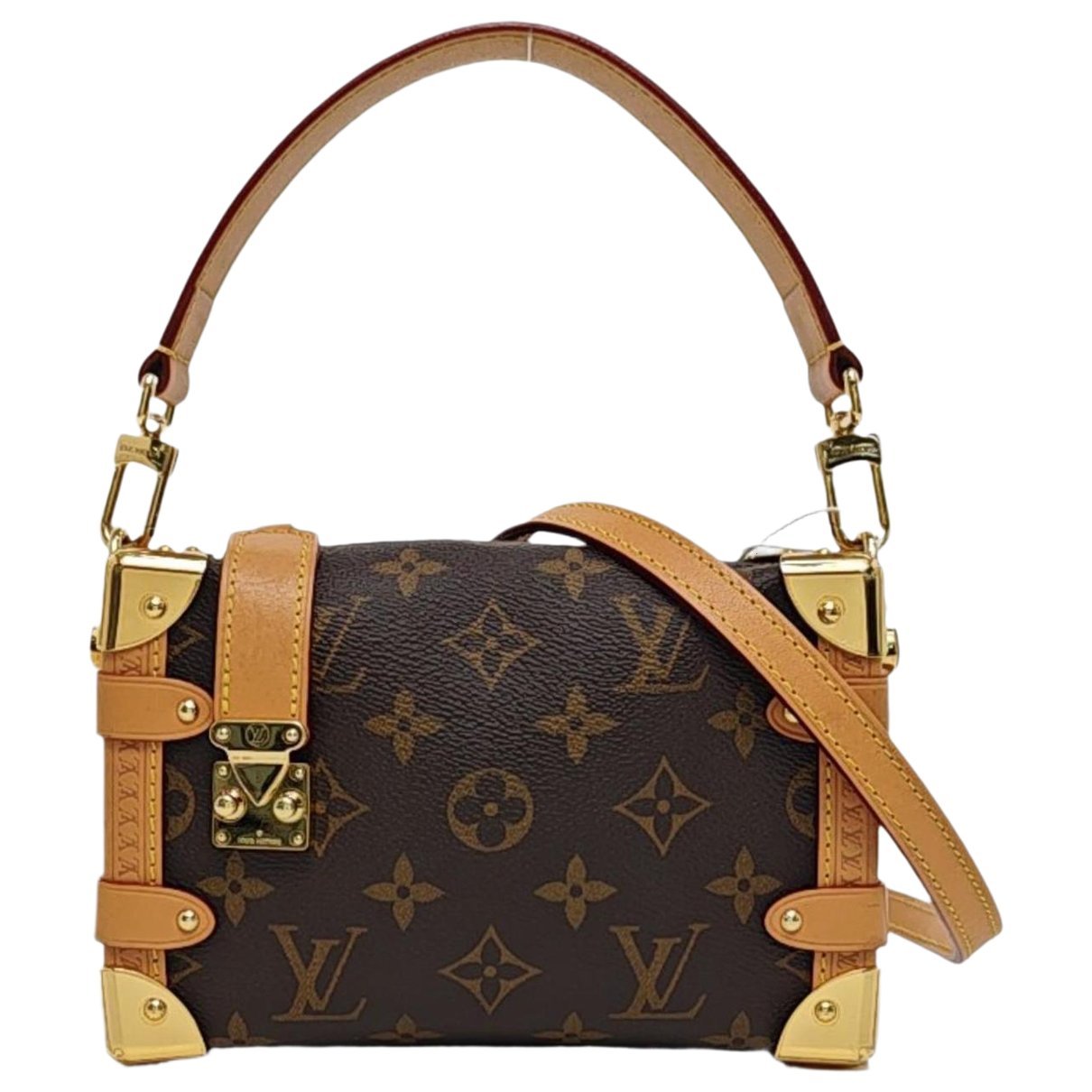 Side Trunk leather handbag
