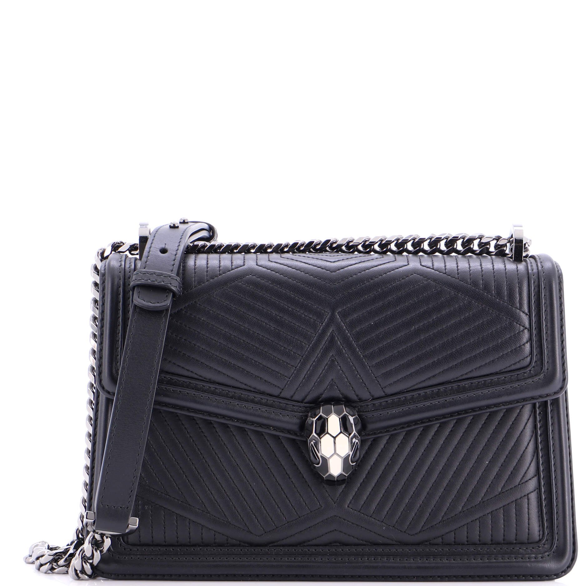 Bvlgari Serpenti Forever Shoulder Bag Quilted Leather Small