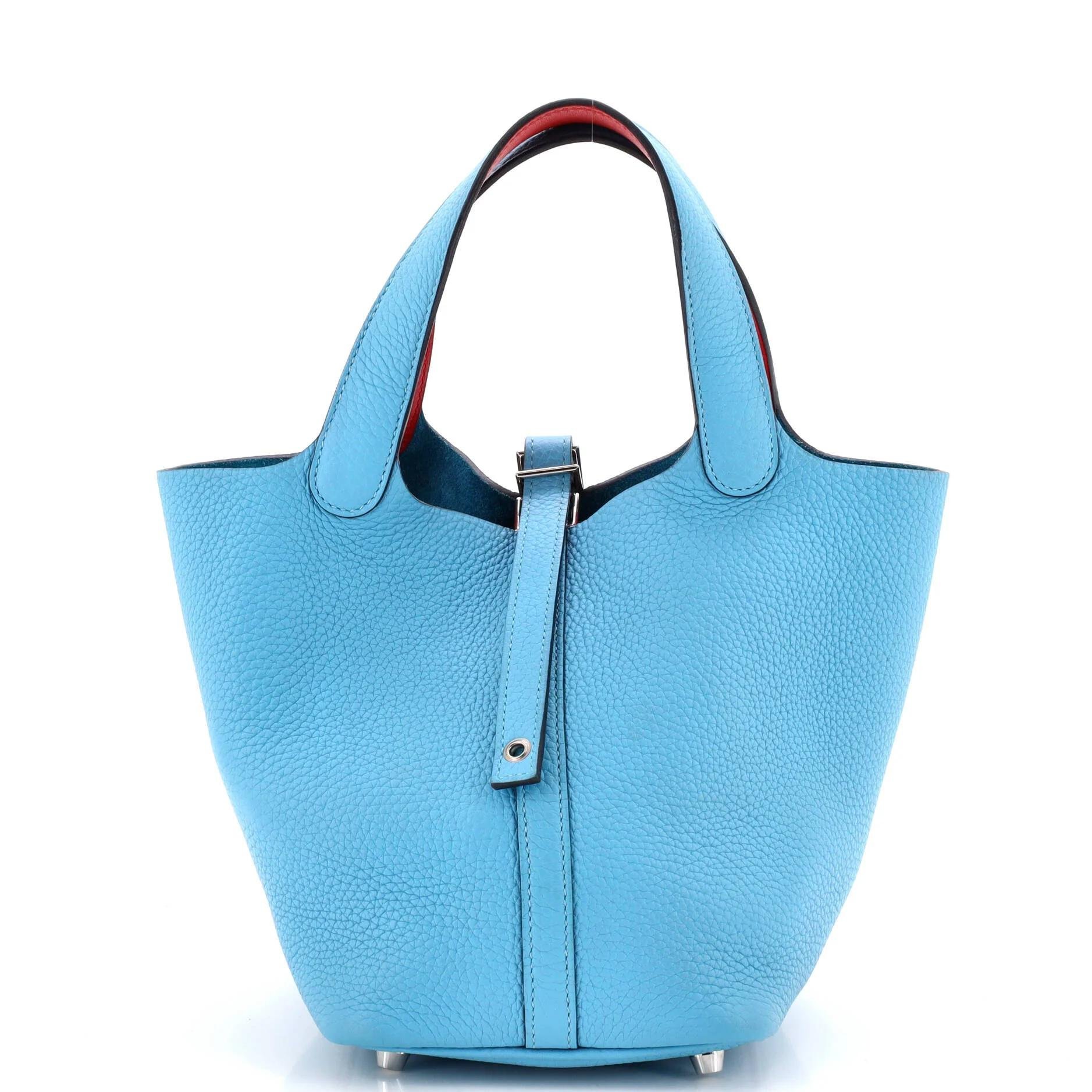 Picotin leather tote