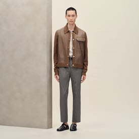 "Devant cuir" buttoned jacket