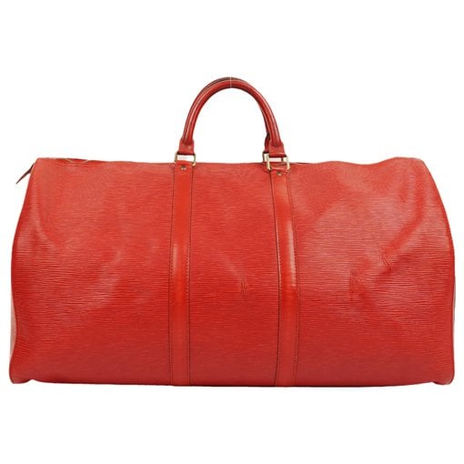 Keepall leather travel bag