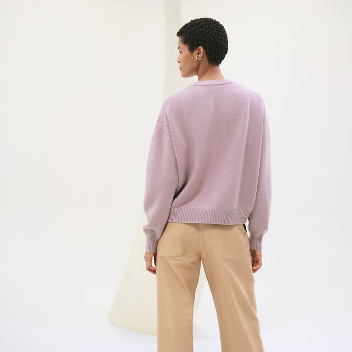 Rose Pâle Cashmere Long-sleeve Sweater