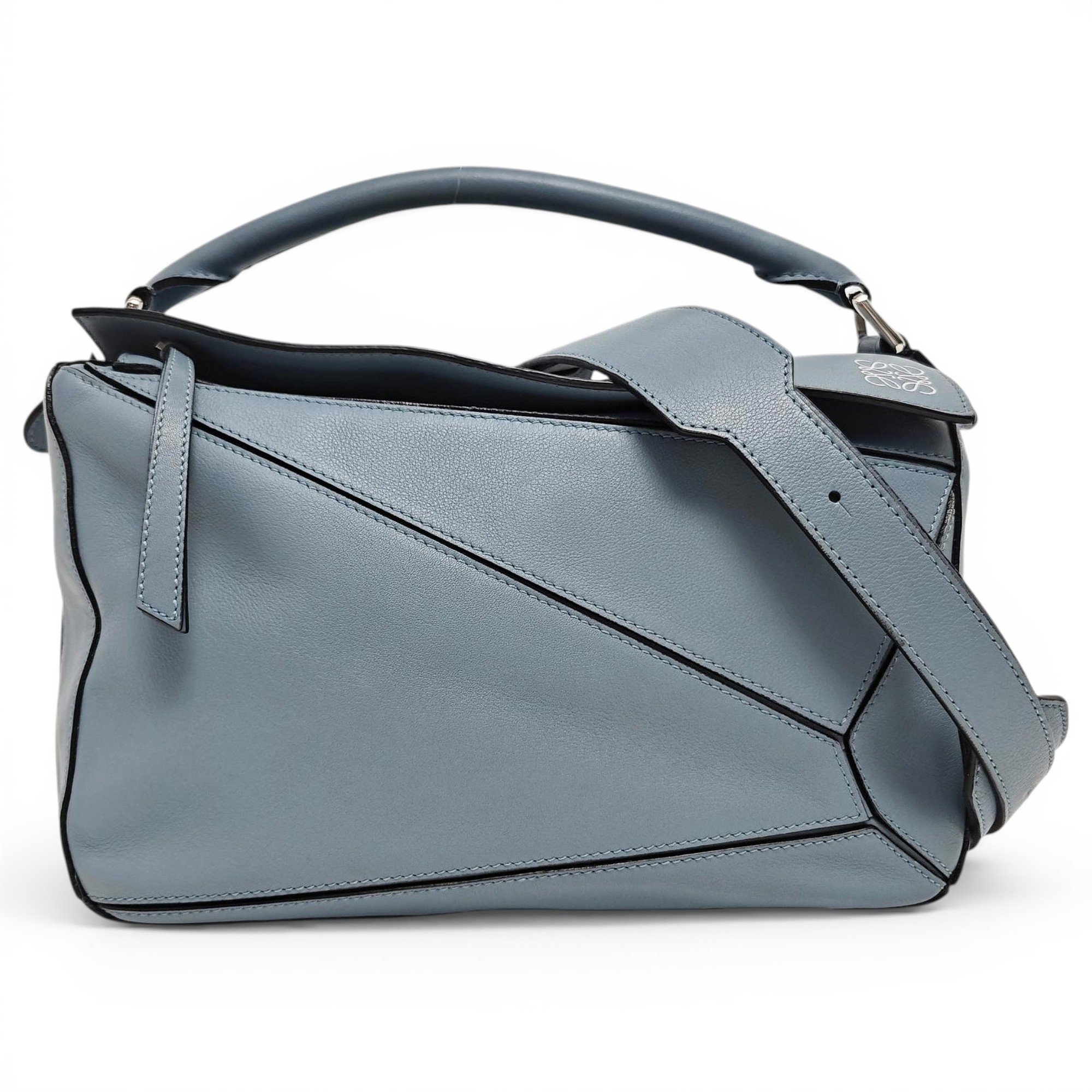 Puzzle leather handbag
