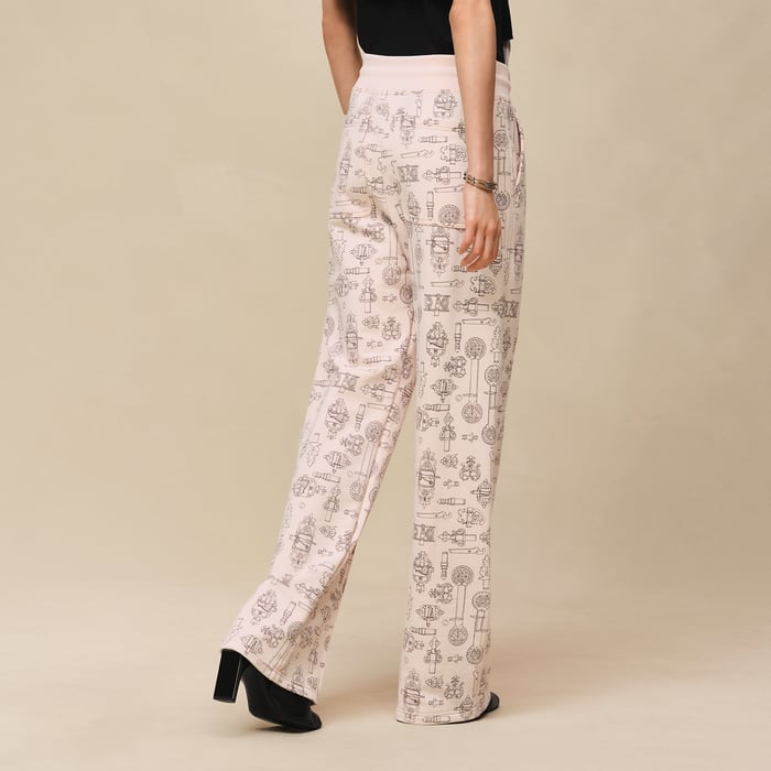 Rose Opaline "Ferronnerie Remix" Wide Pants