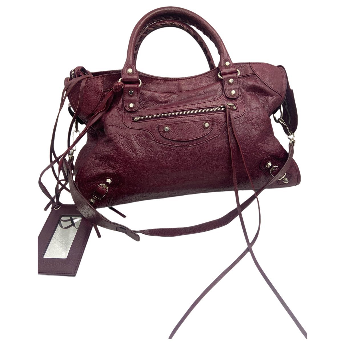 City leather handbag