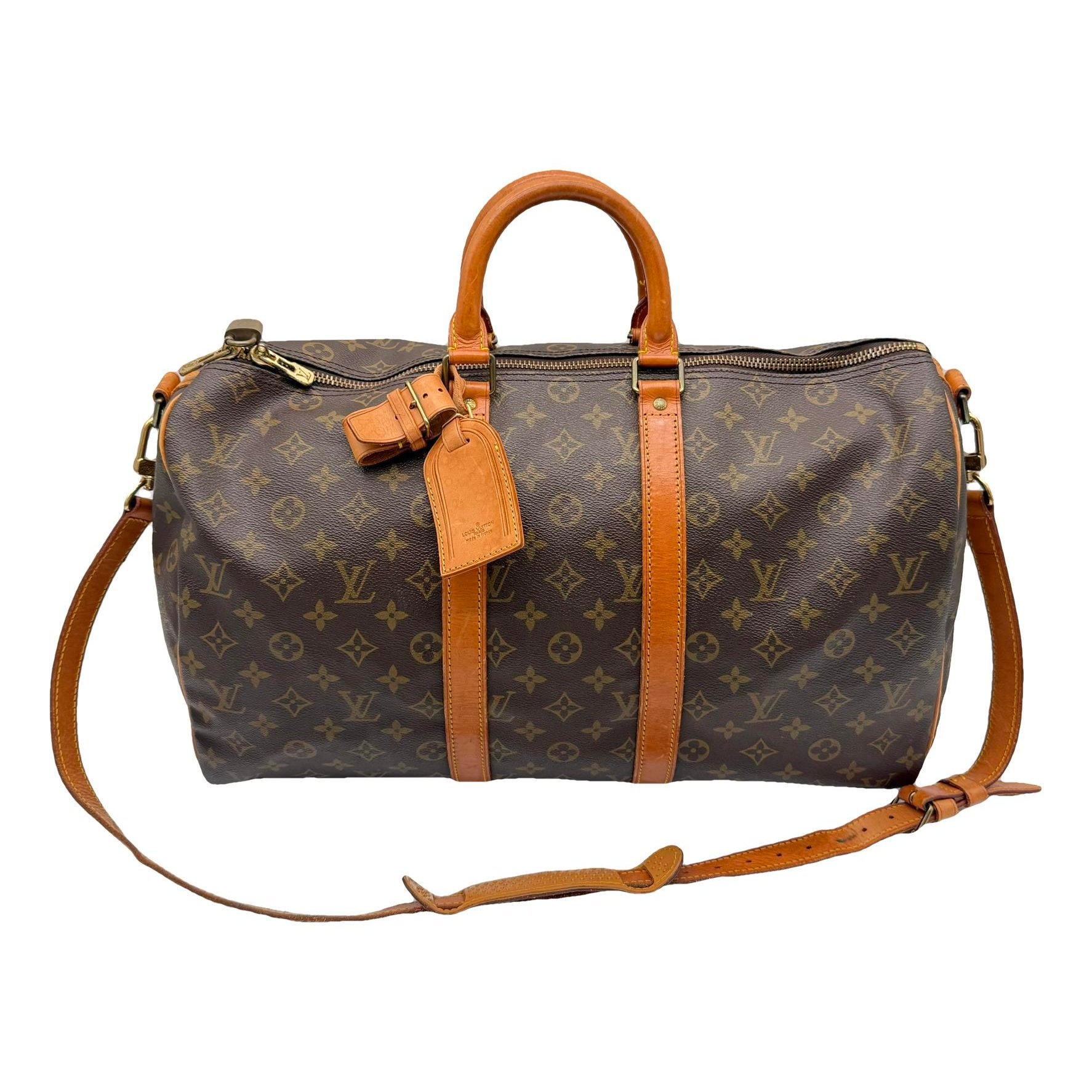 Keepall leather travel bag