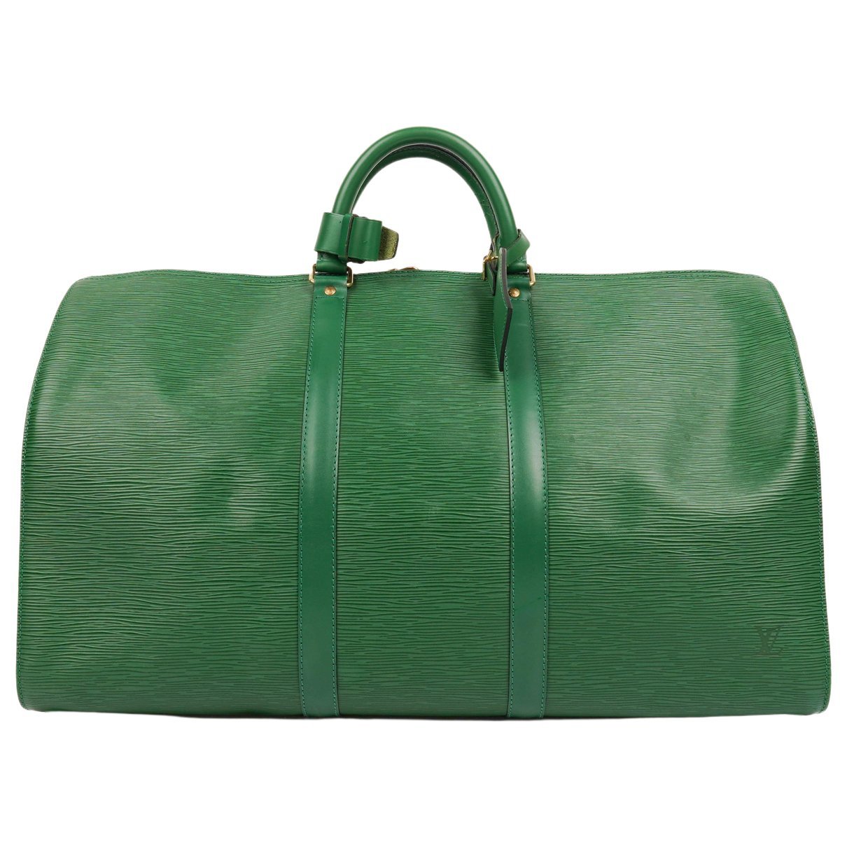 Keepall leather travel bag