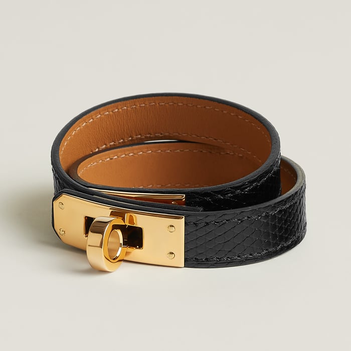 Noir Kelly Double Tour Bracelet