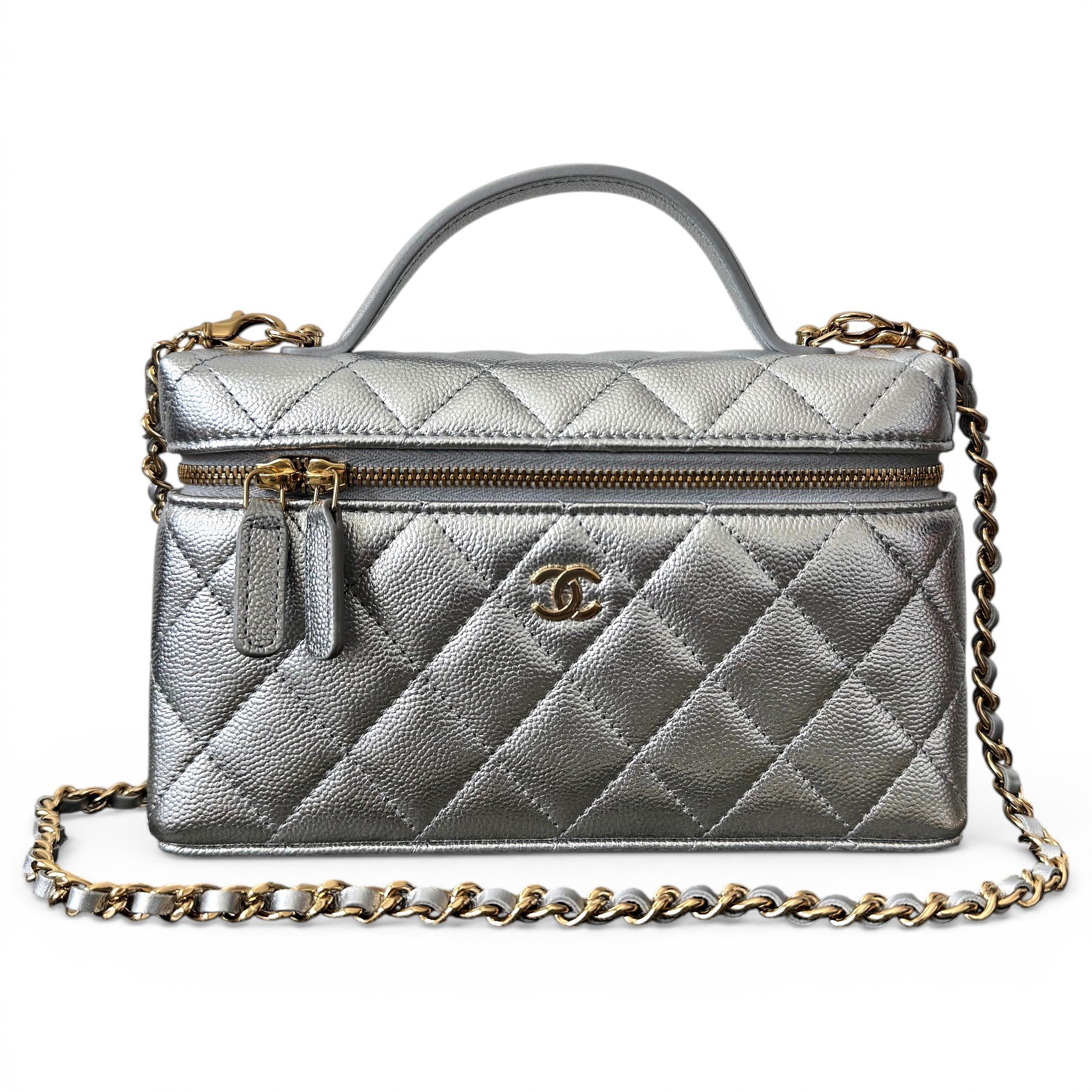 Leather vanity case