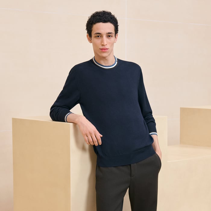 Marine "Rayures & Twist" Crewneck Sweater