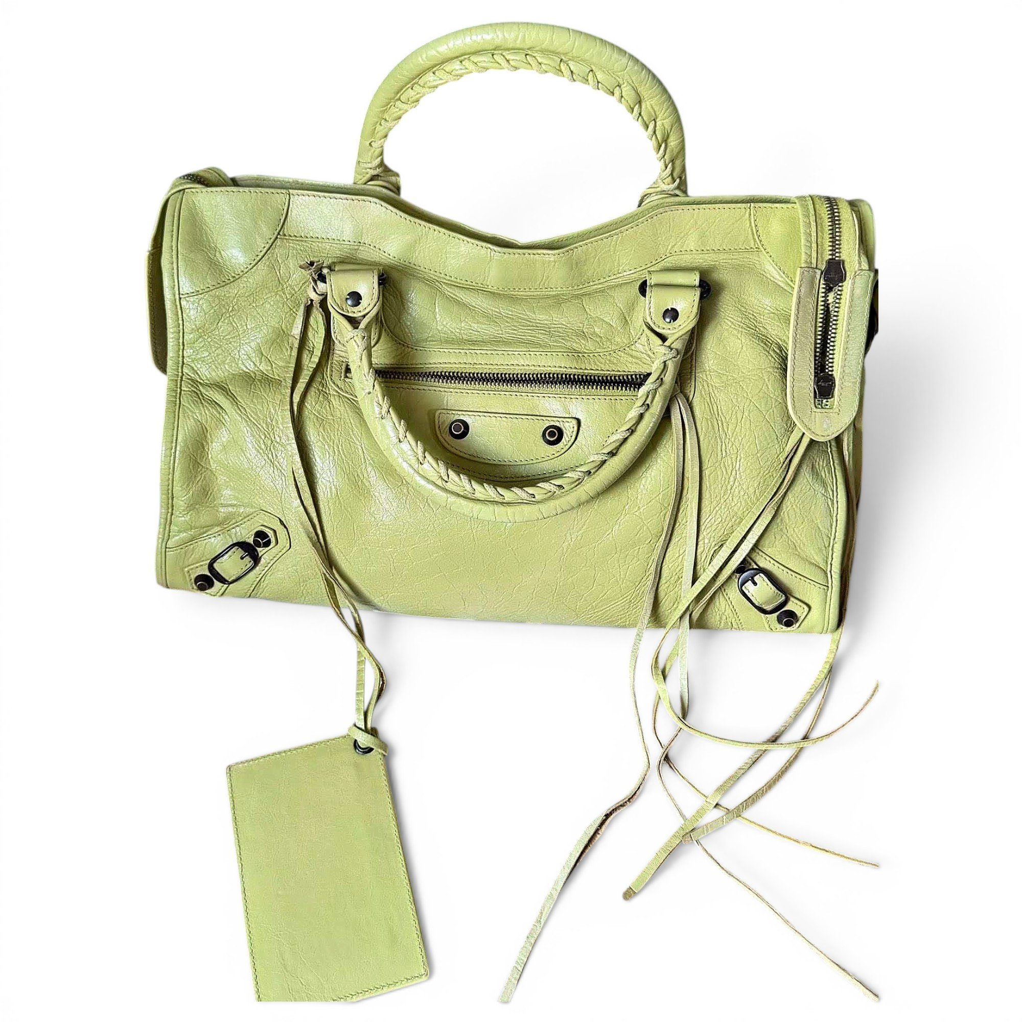 Classic Metalic leather handbag