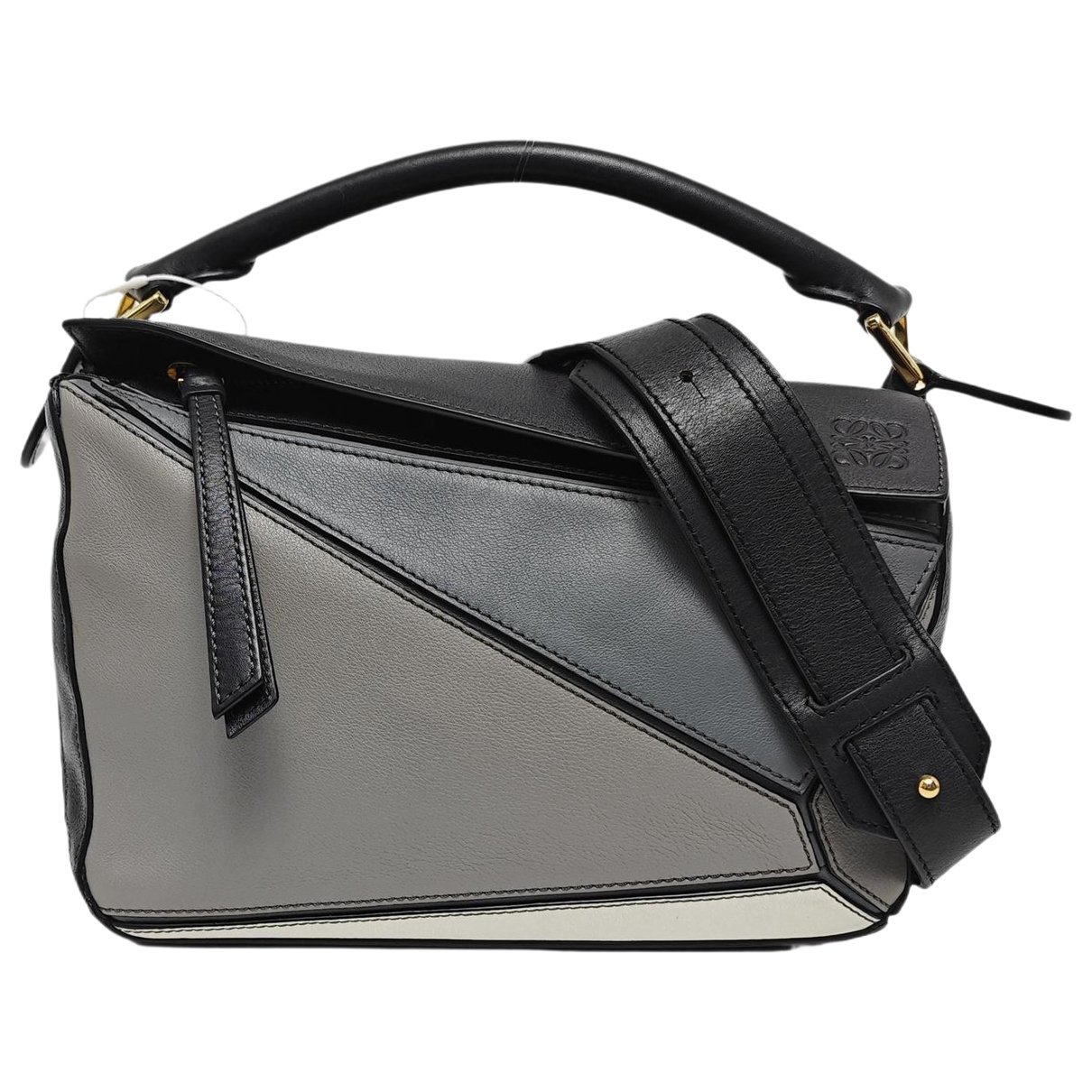 Puzzle leather handbag