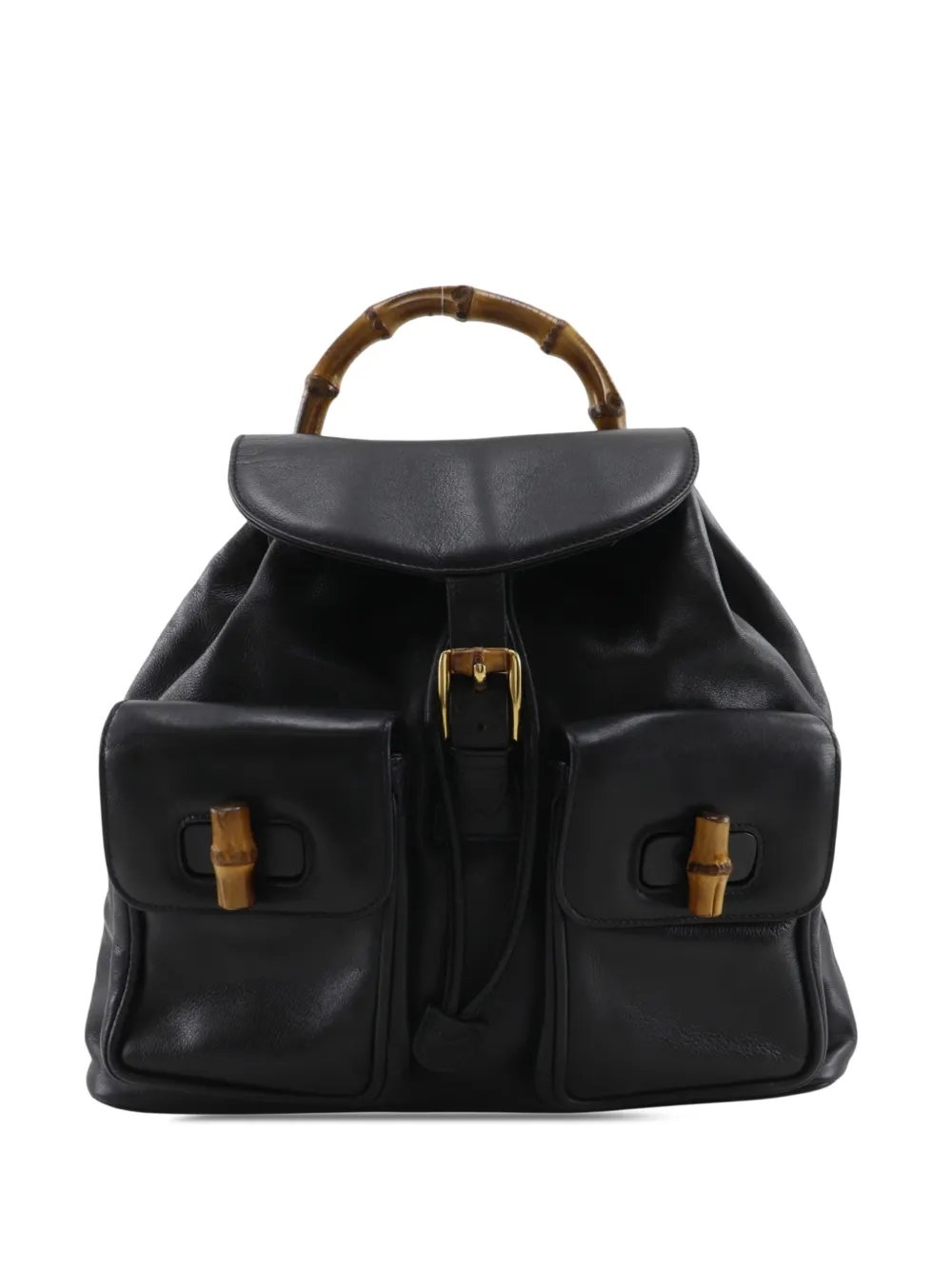 20th Century Calfskin Bamboo Drawstring backpack