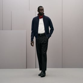 "Maillon Chaine d'Ancre" zipped cashmere jacket