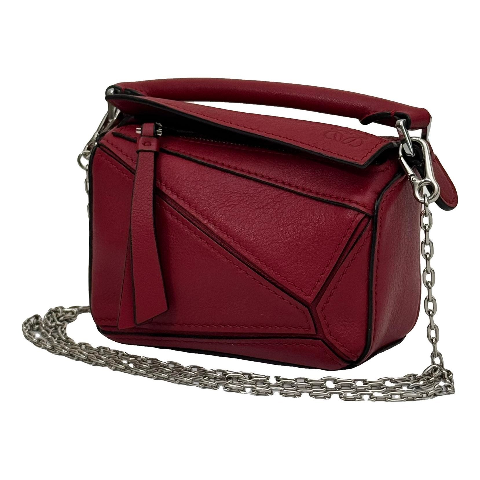Puzzle leather crossbody bag