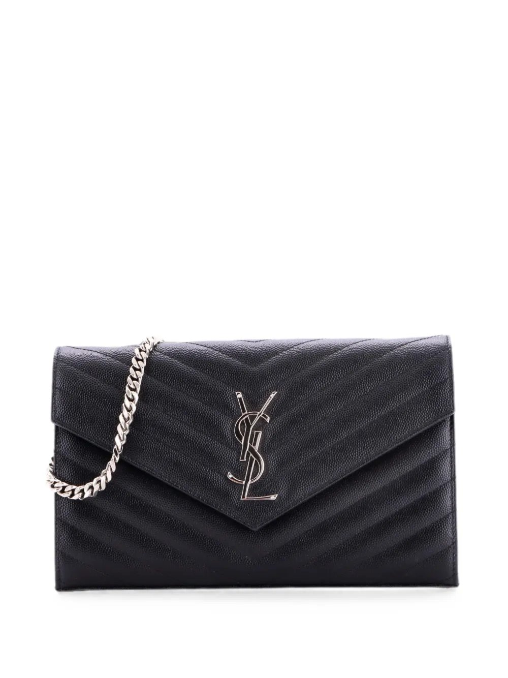 Classic Monogram Wallet on Chain Matelasse Chevron Leather Medium crossbody bag