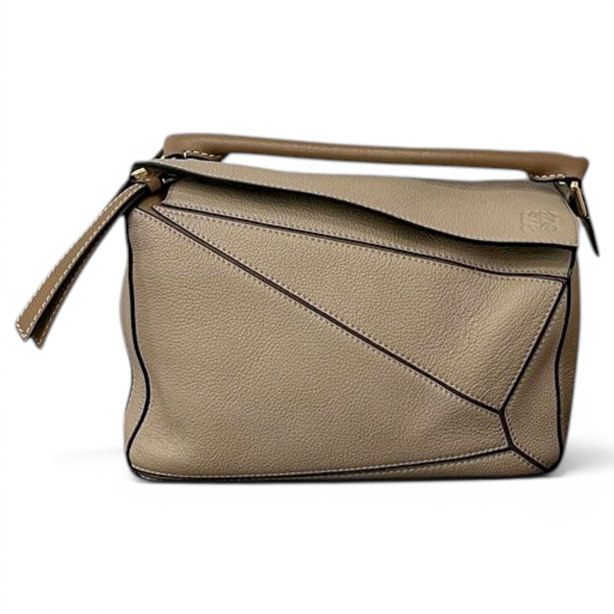 Puzzle leather handbag