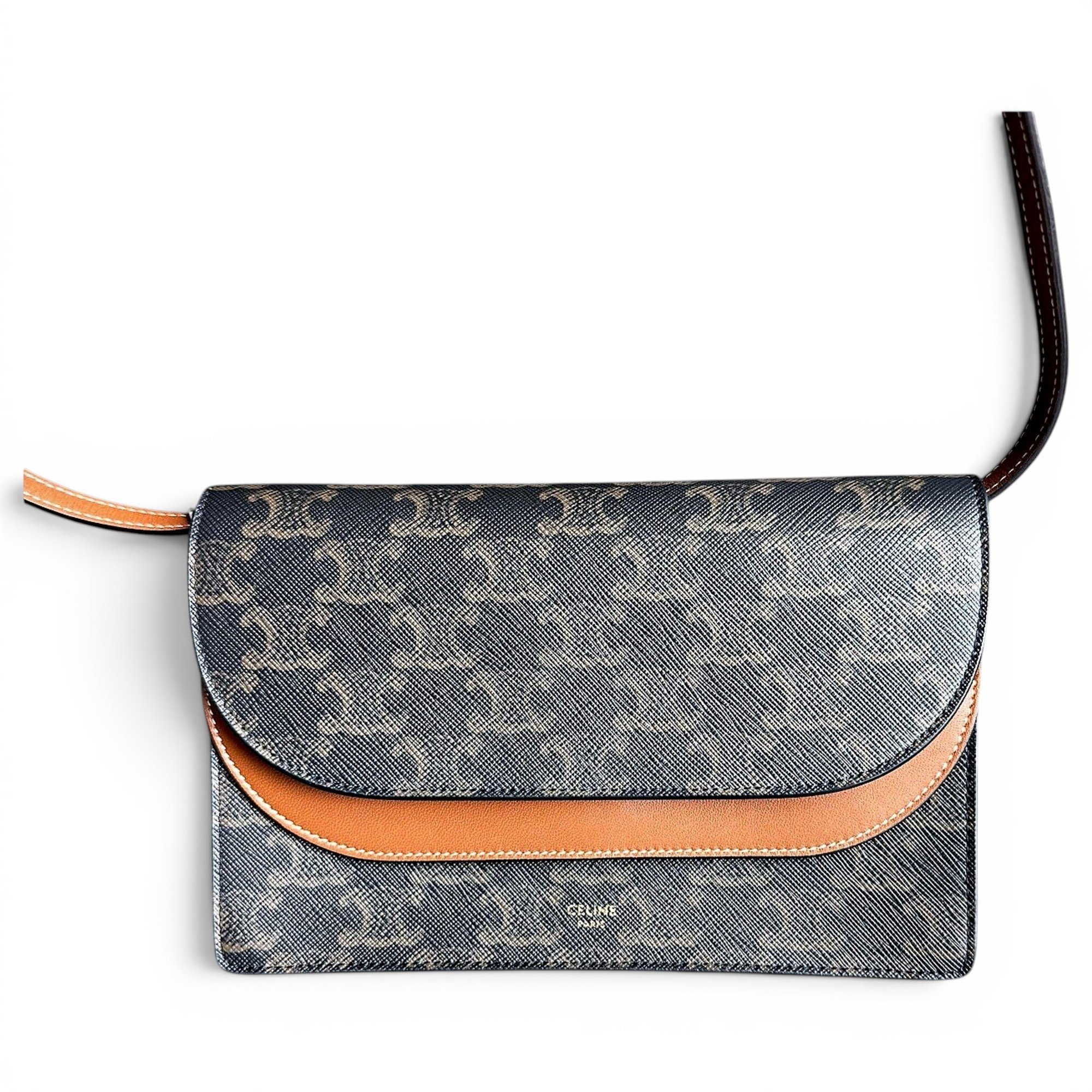 Triomphe leather crossbody bag