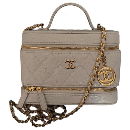 Vanity leather handbag