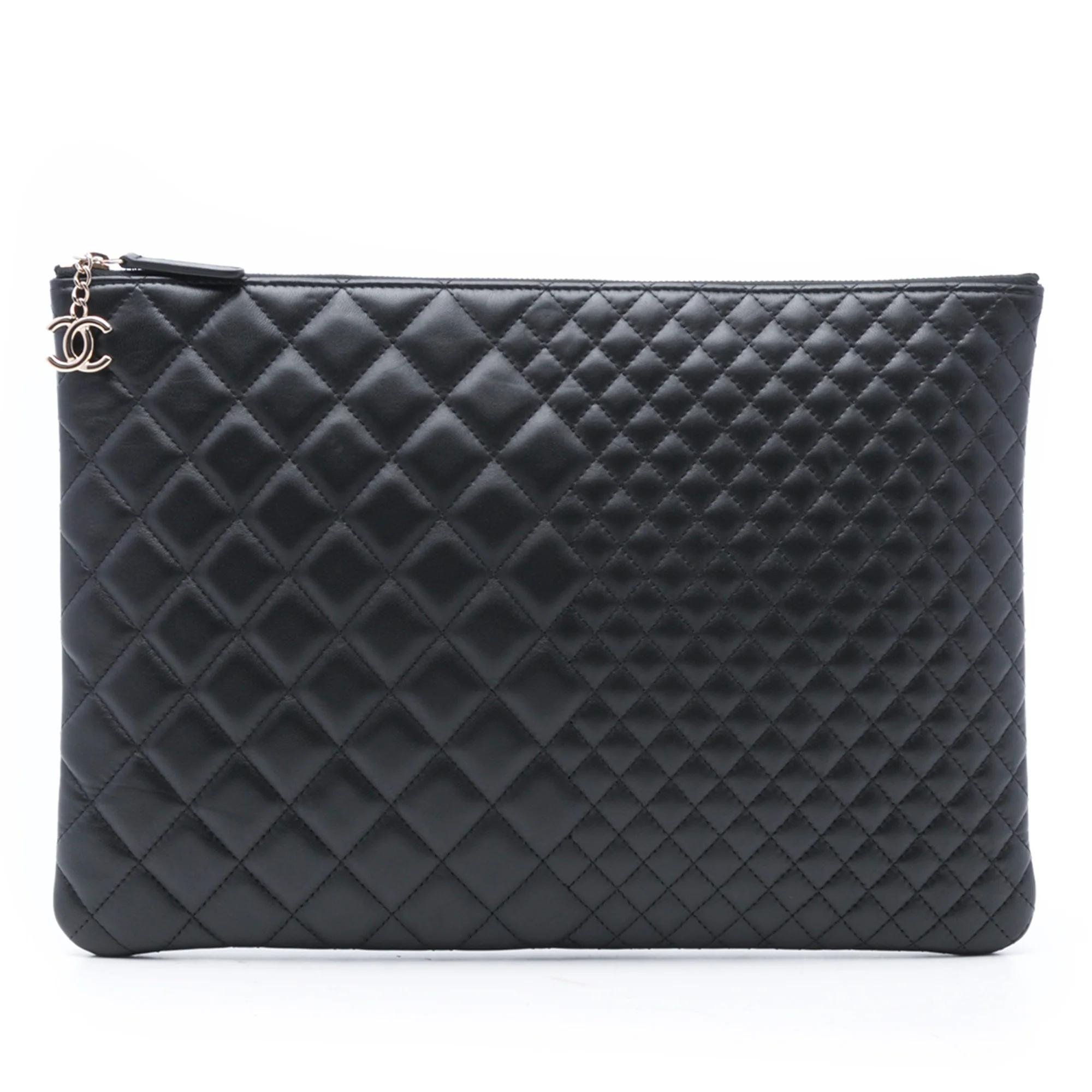 Leather clutch bag