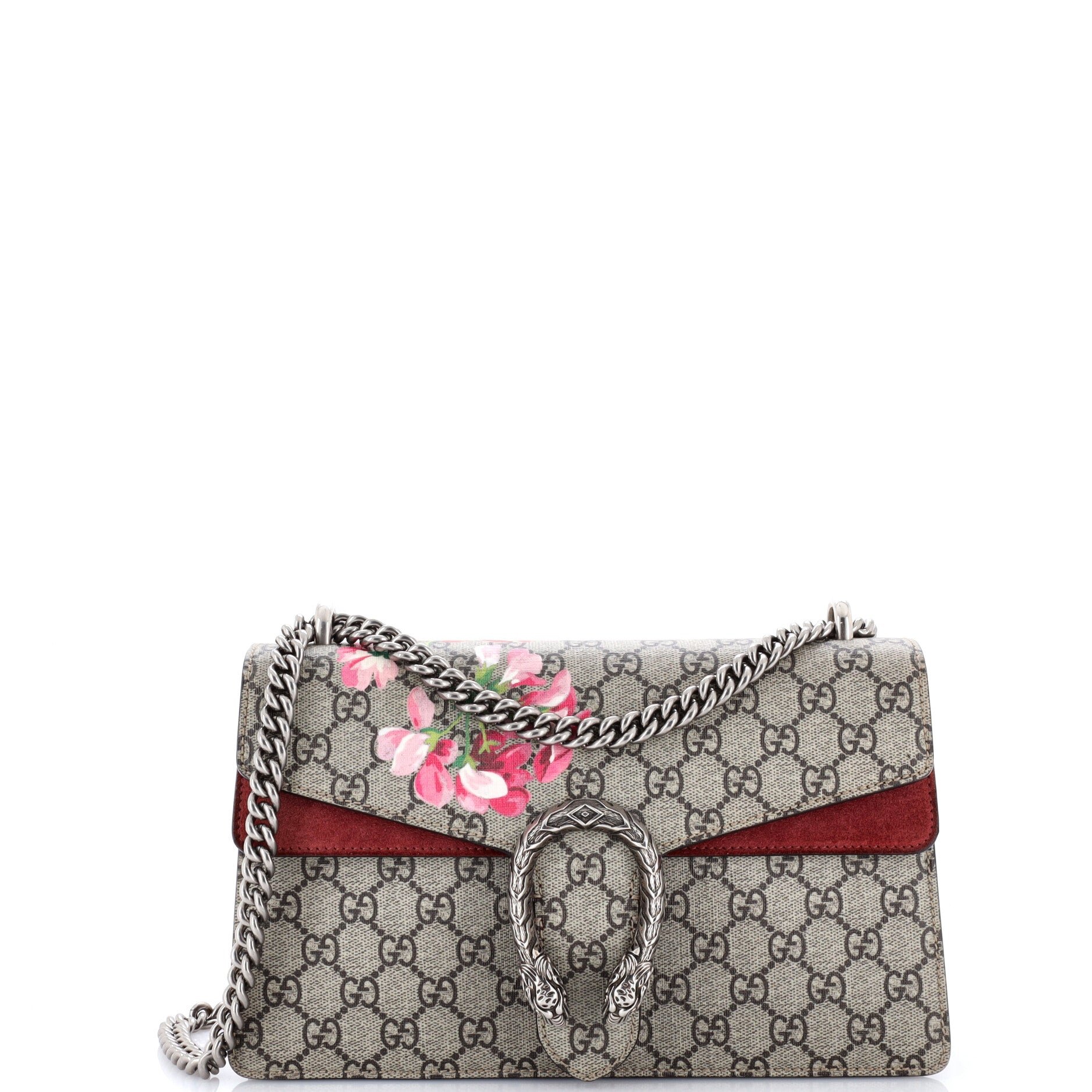 Dionysus Bag Blooms Print GG Coated Canvas Small
