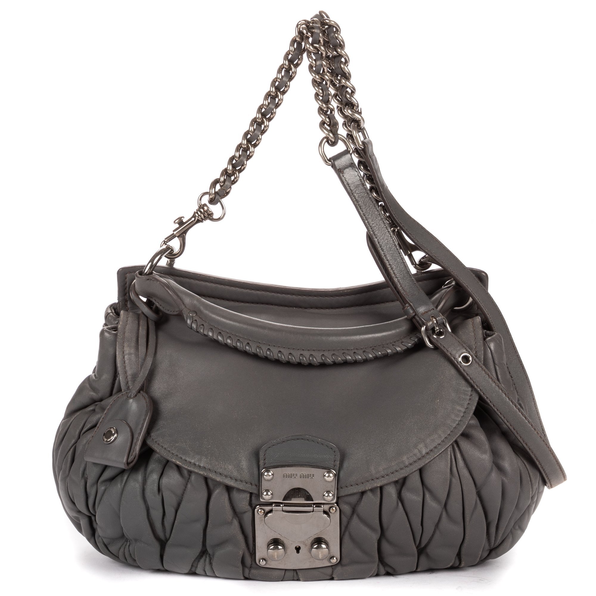 Coffer leather handbag