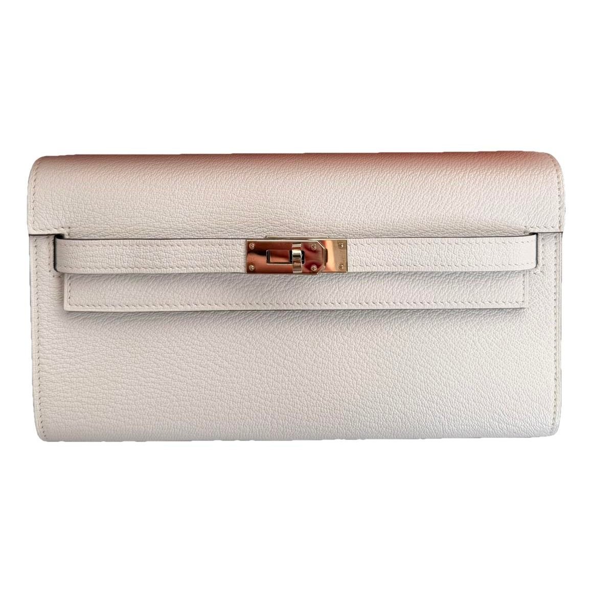 Hermes Kelly Handbag Natural Chèvre Mysore Leather